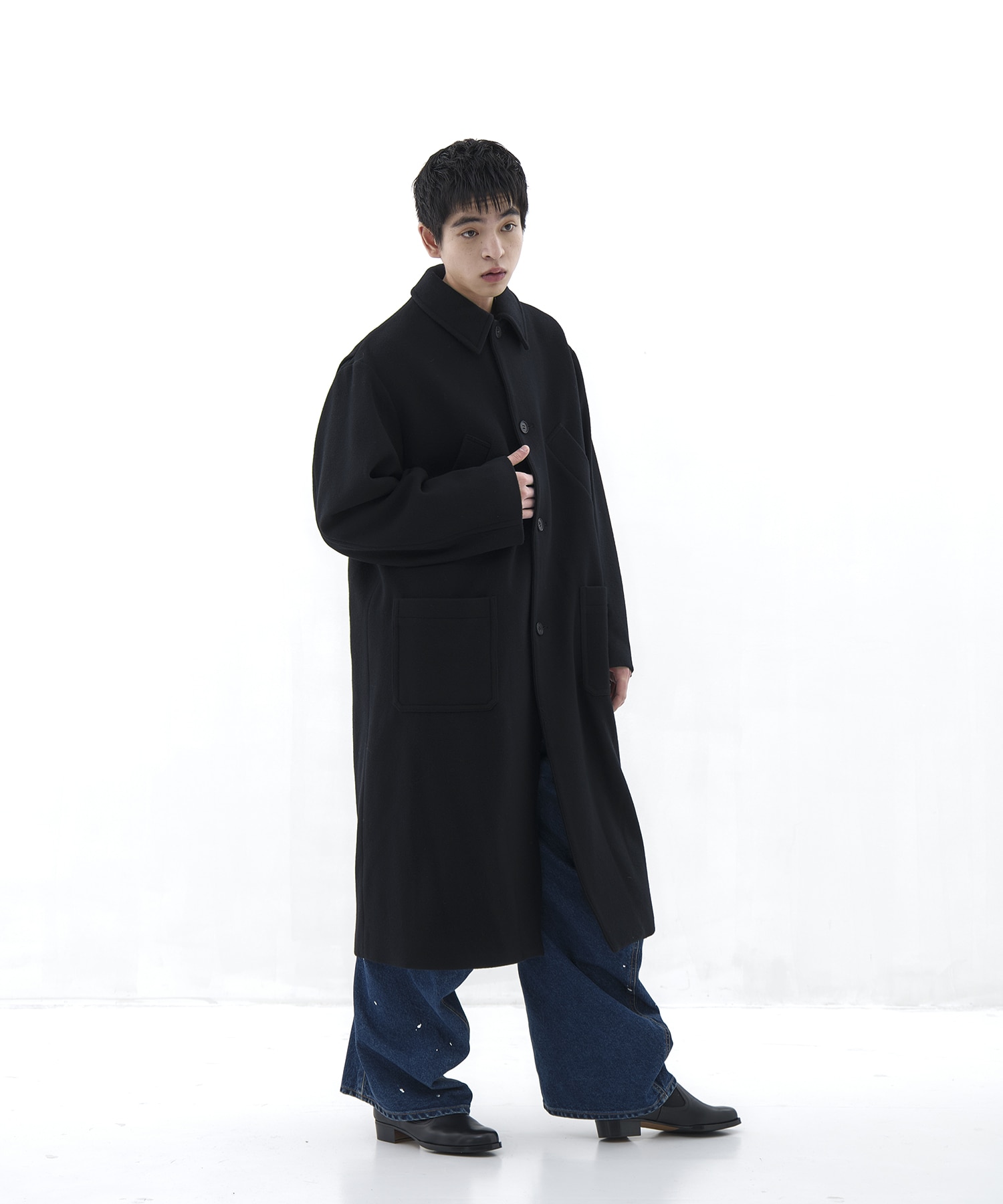 Bal Collar Wool Coat × CONZ MATSUFUJI