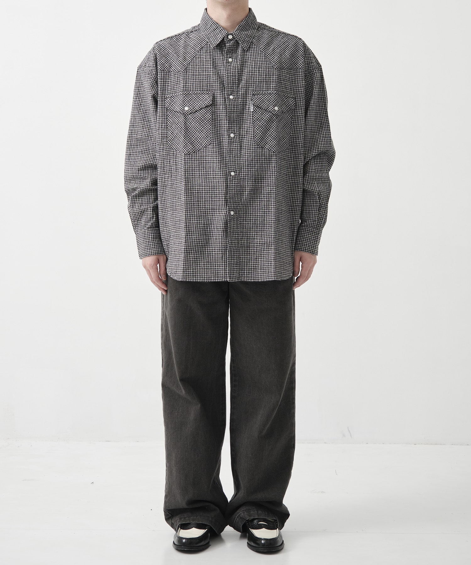Dobby Gingham Check L/S Western Shirt COOTIE PRODUCTIONS