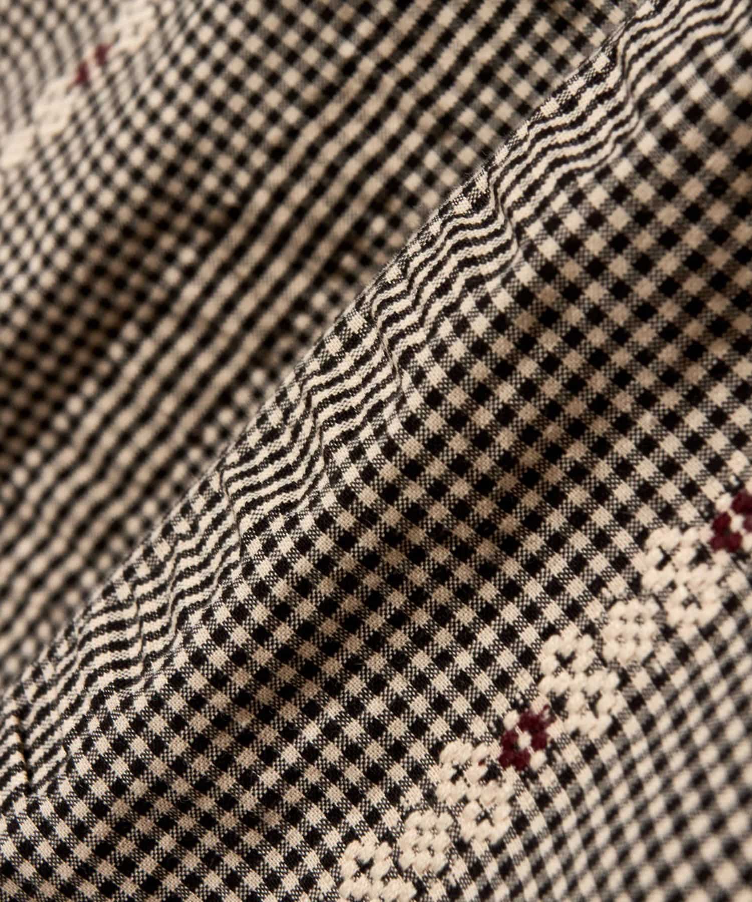 DOBBY OPEN COLLAR SHIRT 