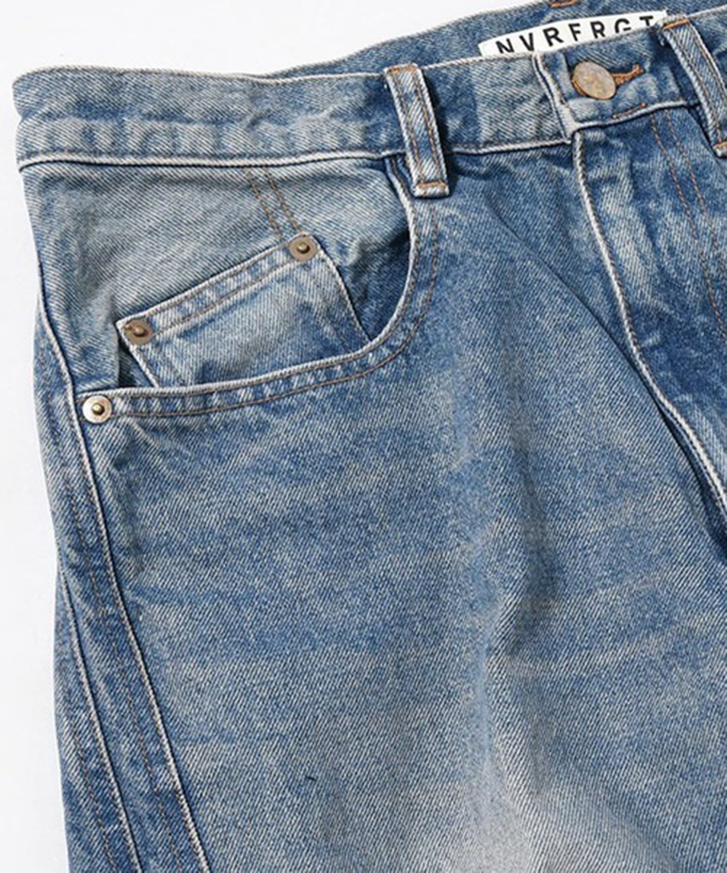 3D TWISTED WIDE LEG JEANS NVRFRGT