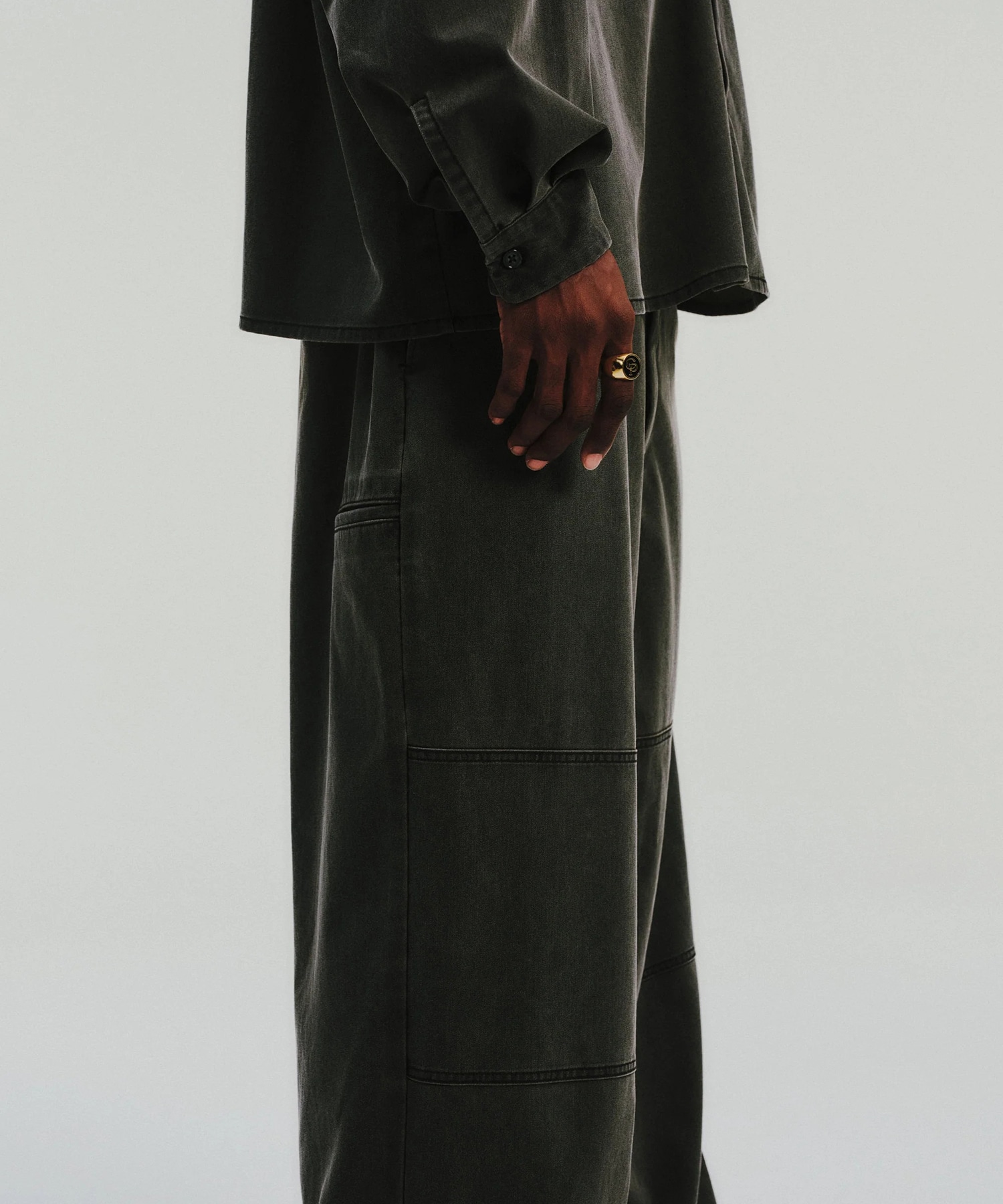 Pigment Coating T/R Twill Double Knee Work Trousers COOTIE PRODUCTIONS