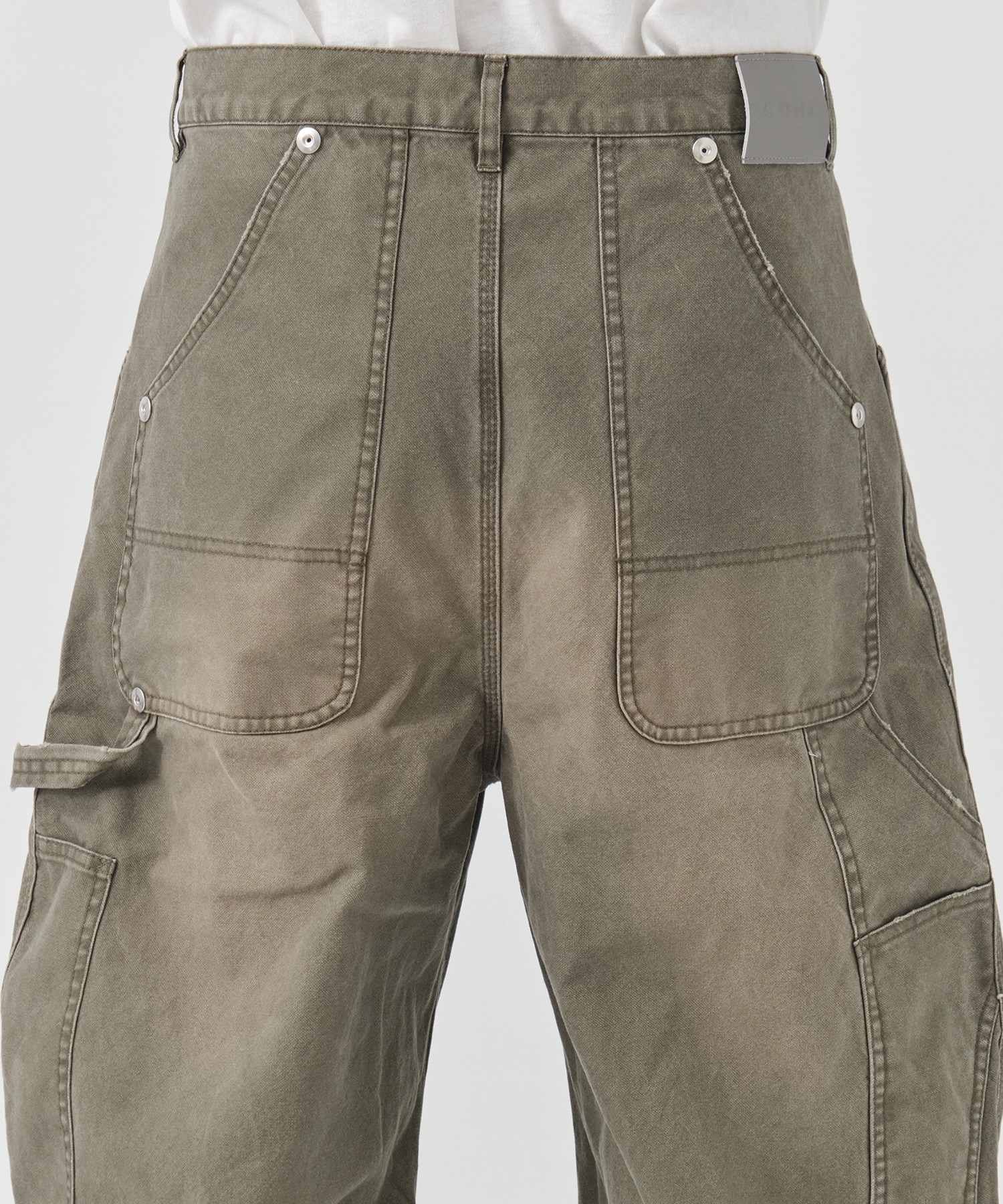 duck double knee curved leg pants CONZ