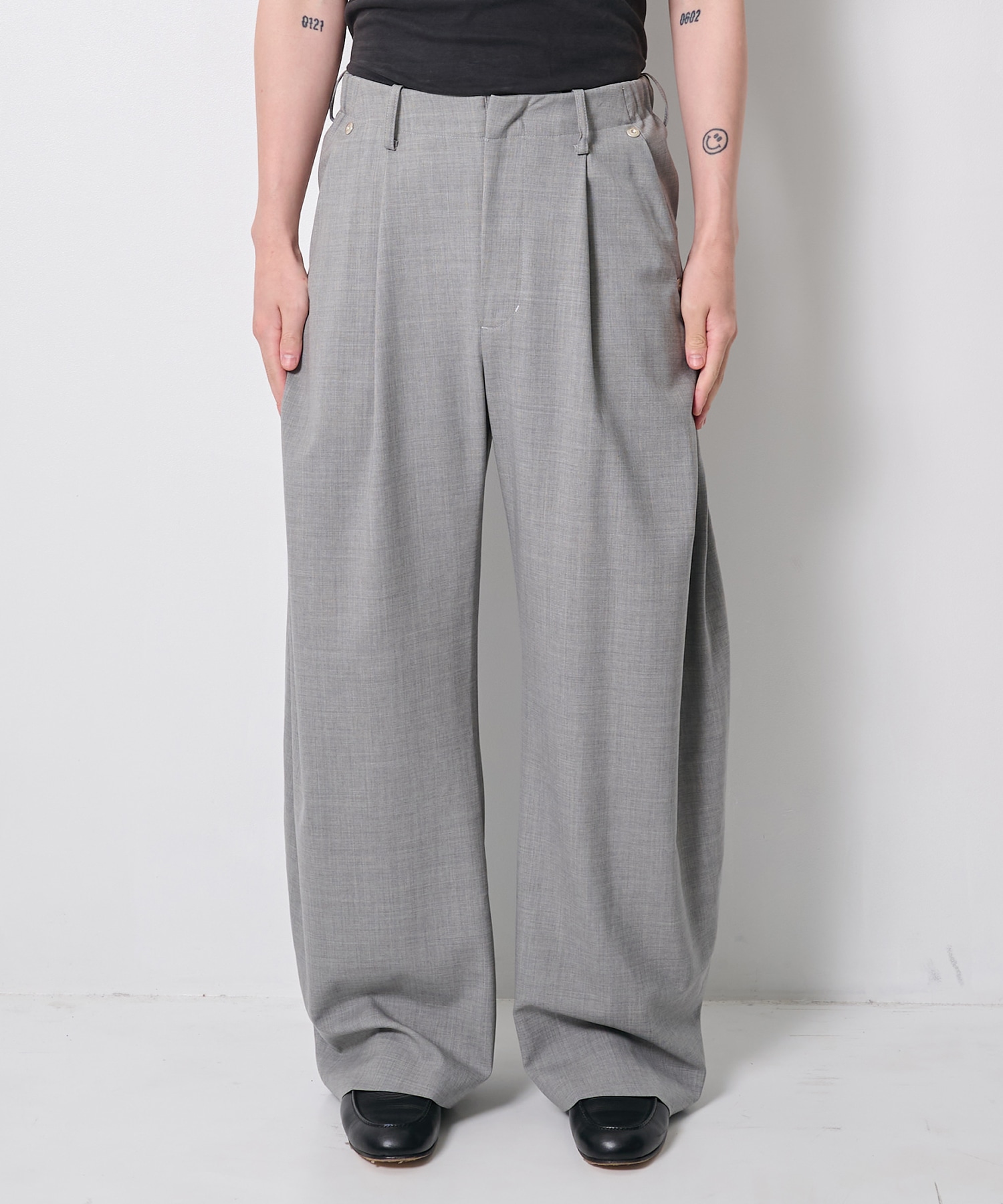 summer carve leg trousers super 110 CONZ