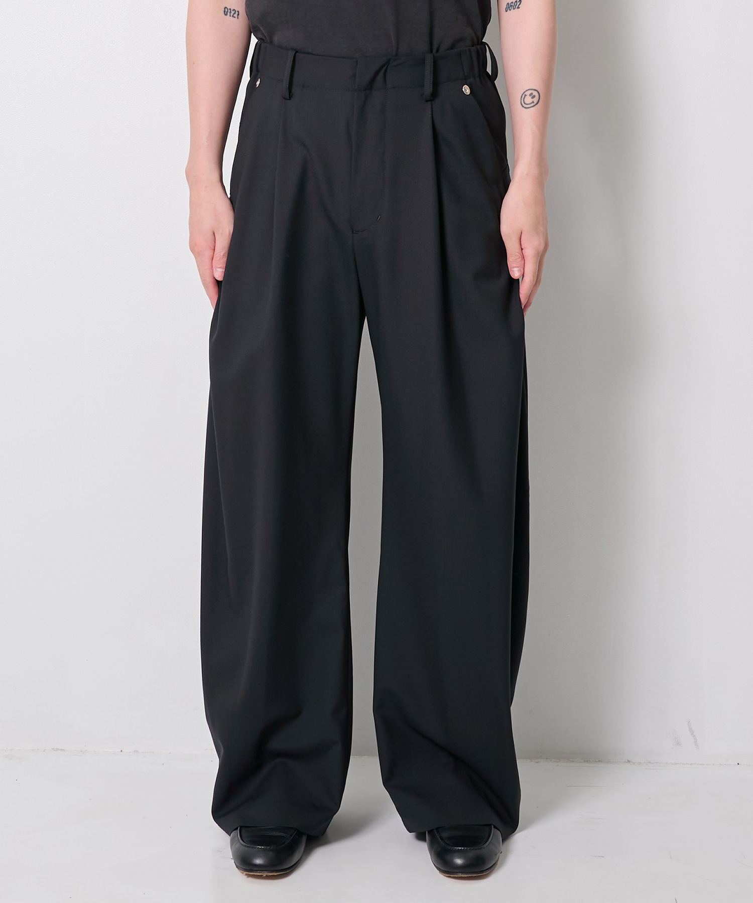 summer carve leg trousers super 110 CONZ