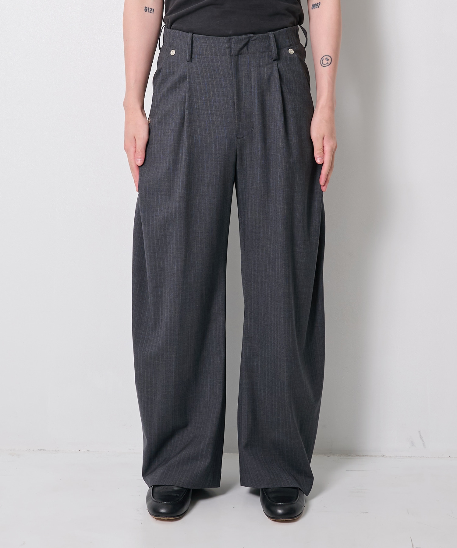 summer carve leg trousers super 110 CONZ