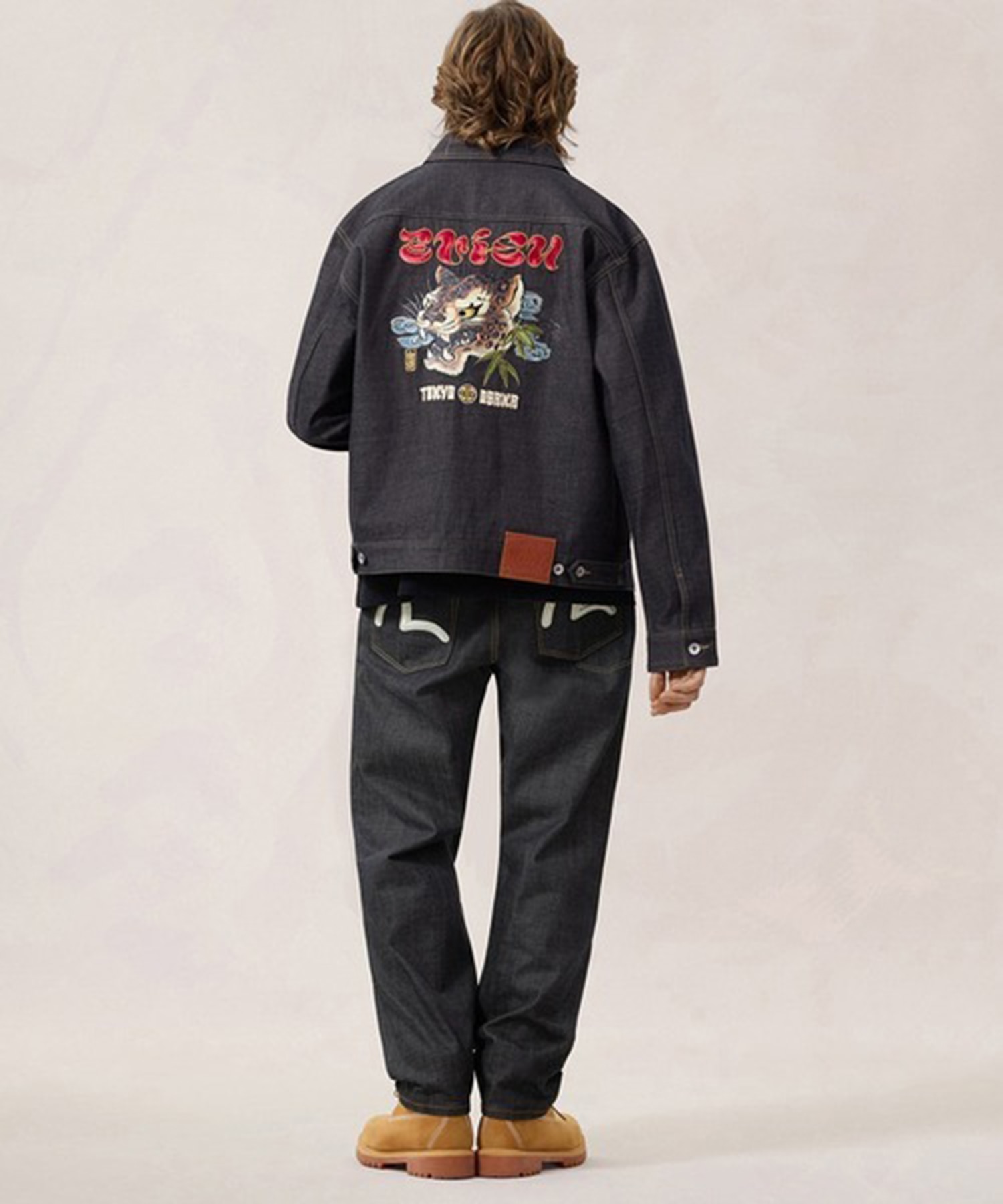 EVISU MIJ TIGER PRESHRUNK DENIM JACKET EVISU