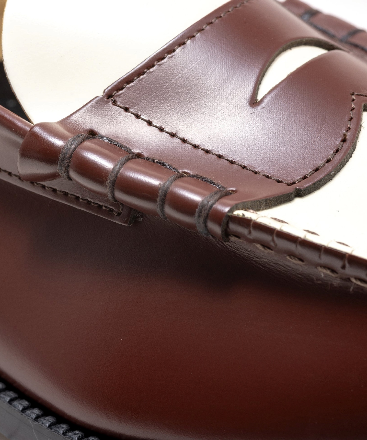 COMBI LOAFERS  DARK BROWN WHITE The Kenford FINESHOES