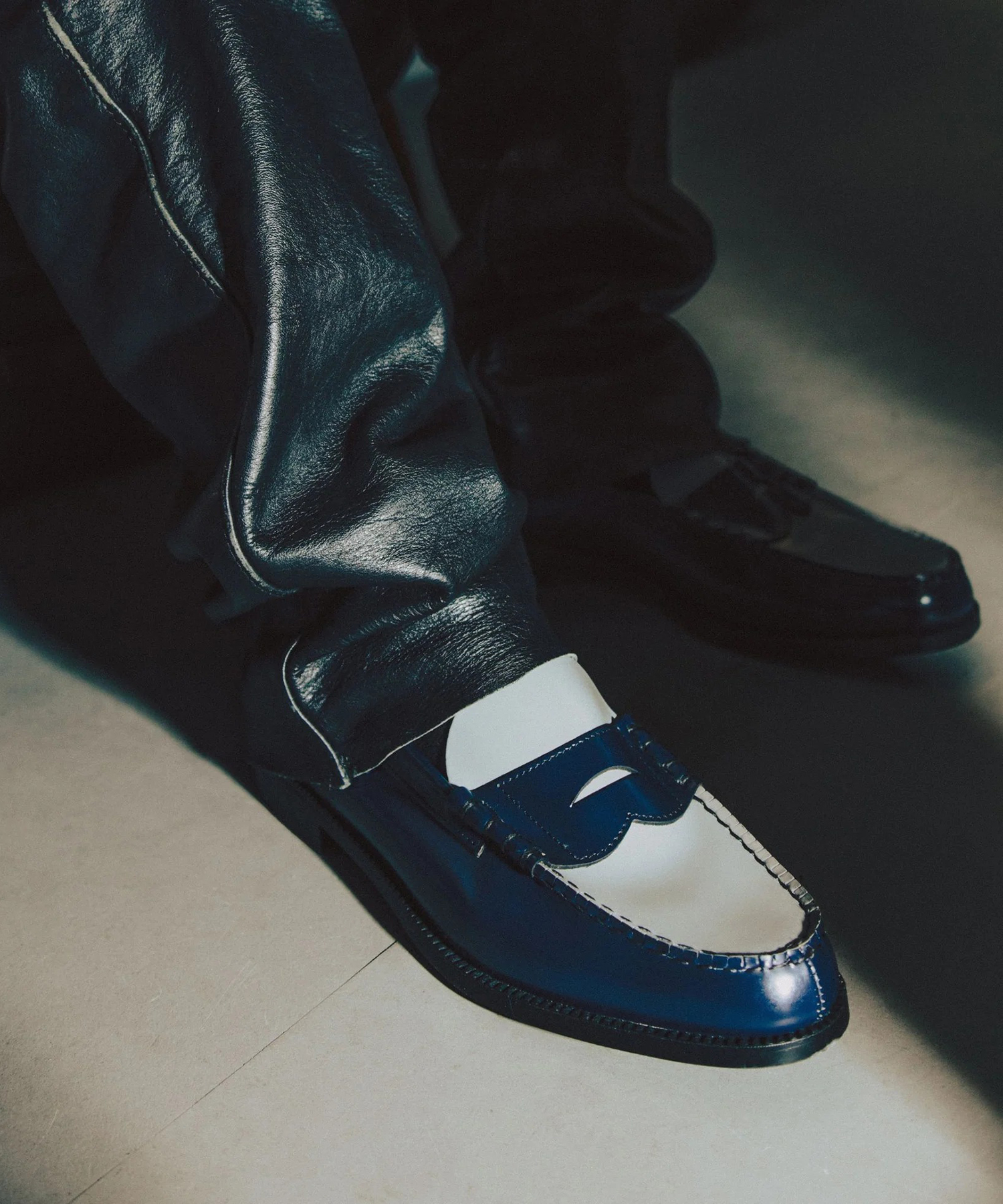 COMBI LOAFERS NVY GRY The Kenford FINESHOES