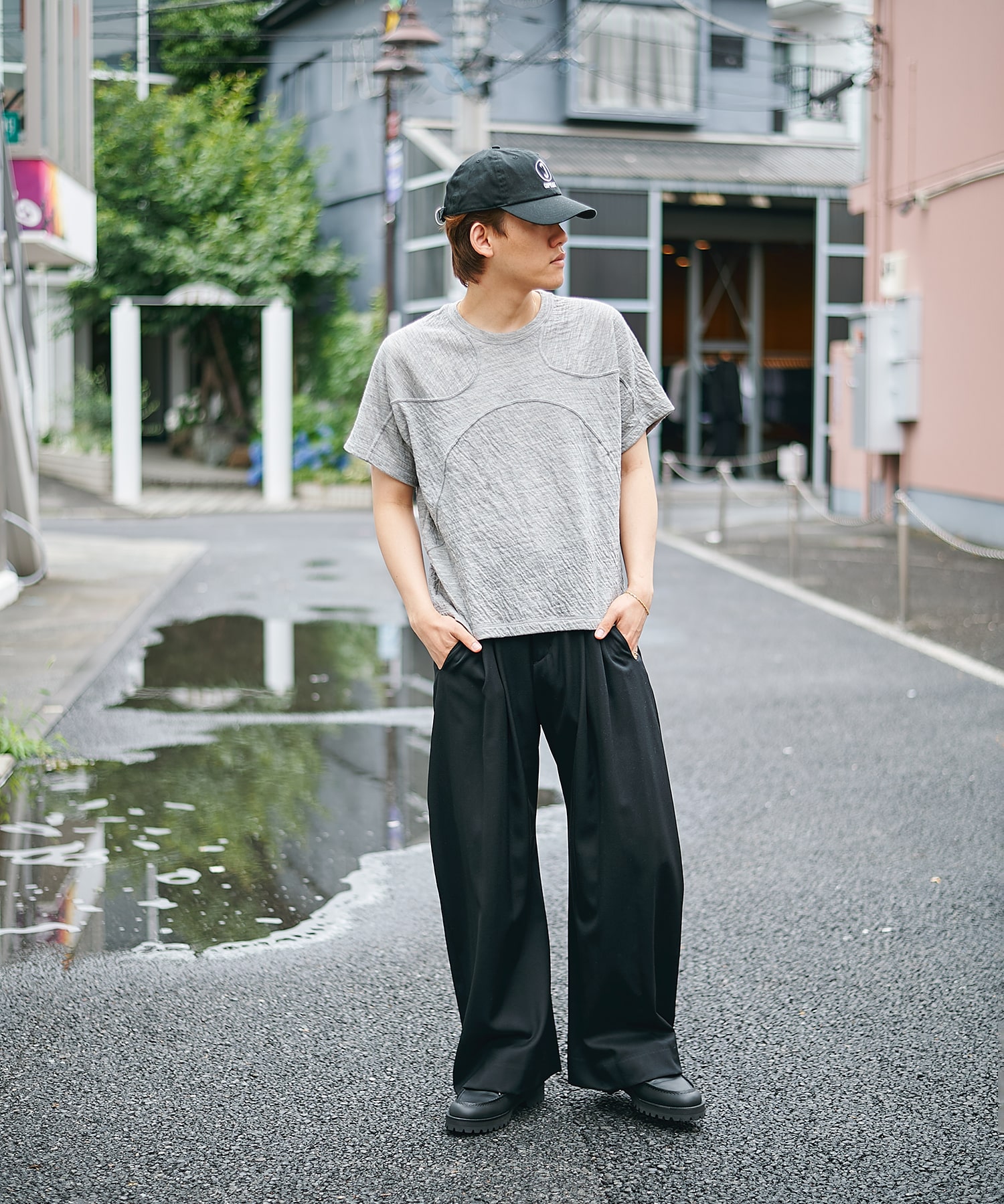 panel short sleeve tee bonded jersey CONZ