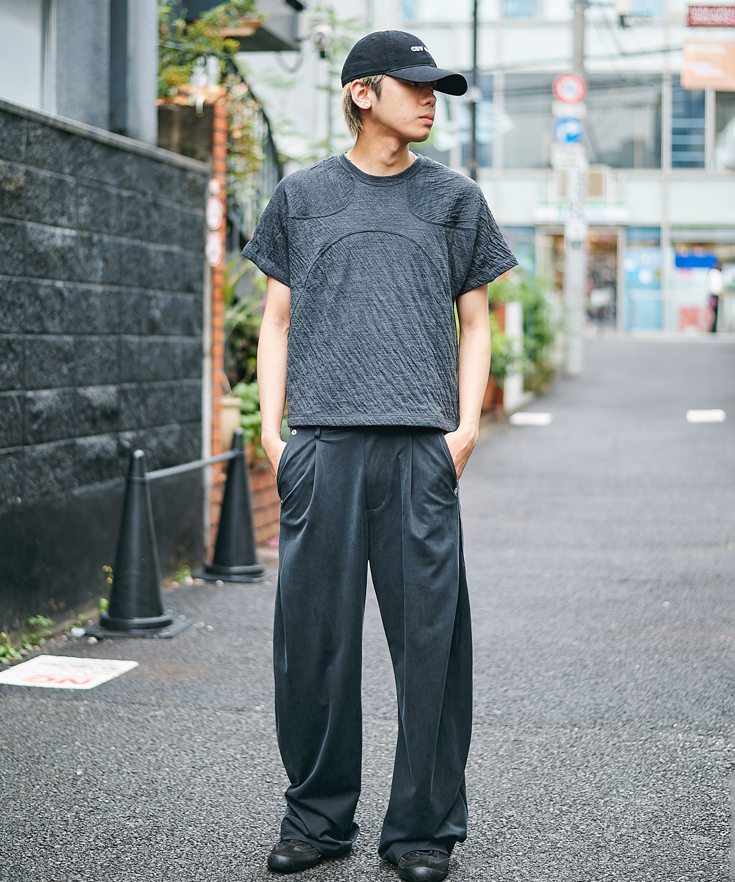 panel short sleeve tee bonded jersey CONZ