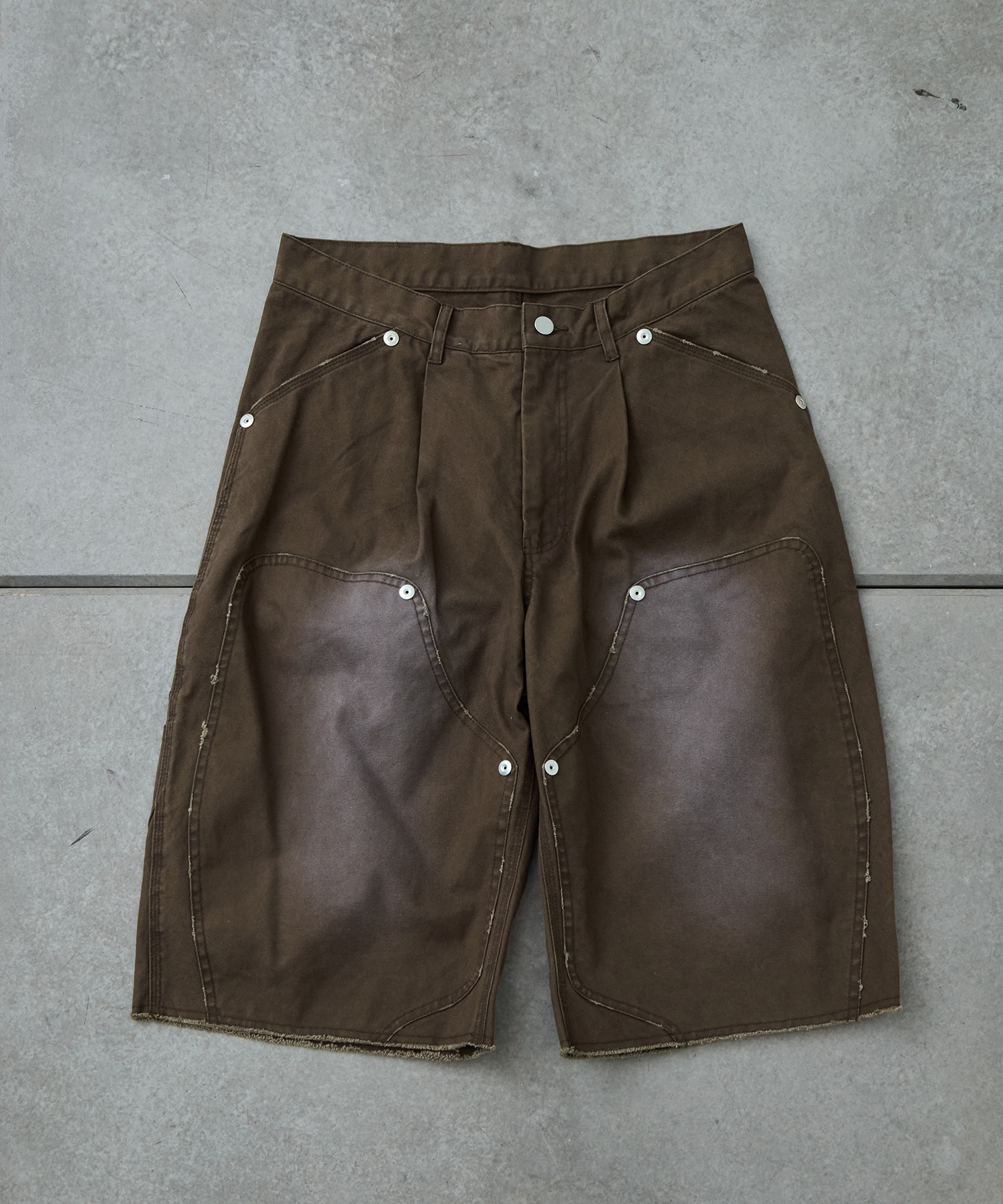 BASICKS×duck double knee curve leg shorts CONZ