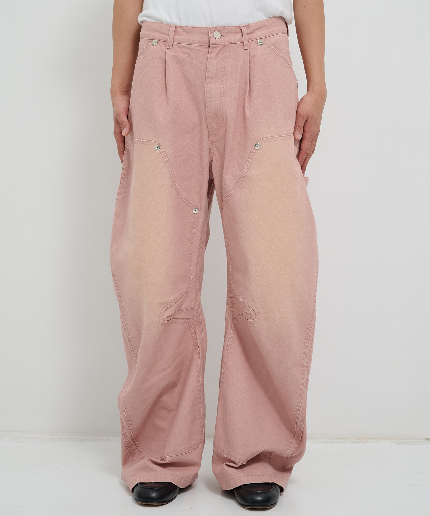 duck double knee curved leg pants CONZ