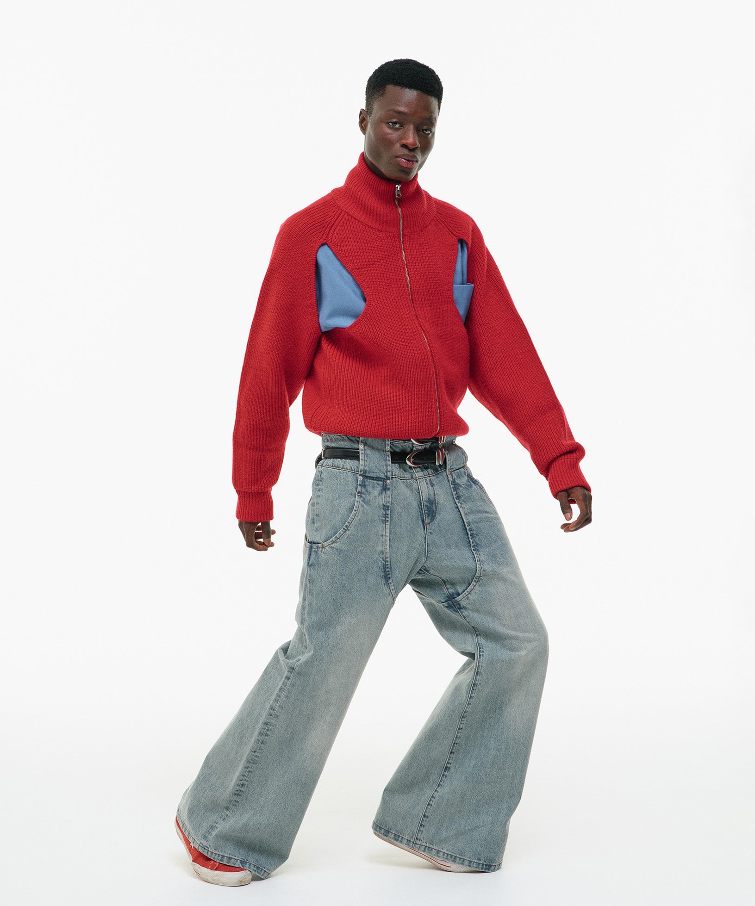 LAYERED WAIST FLARE DENIM GOAT ESSENCE
