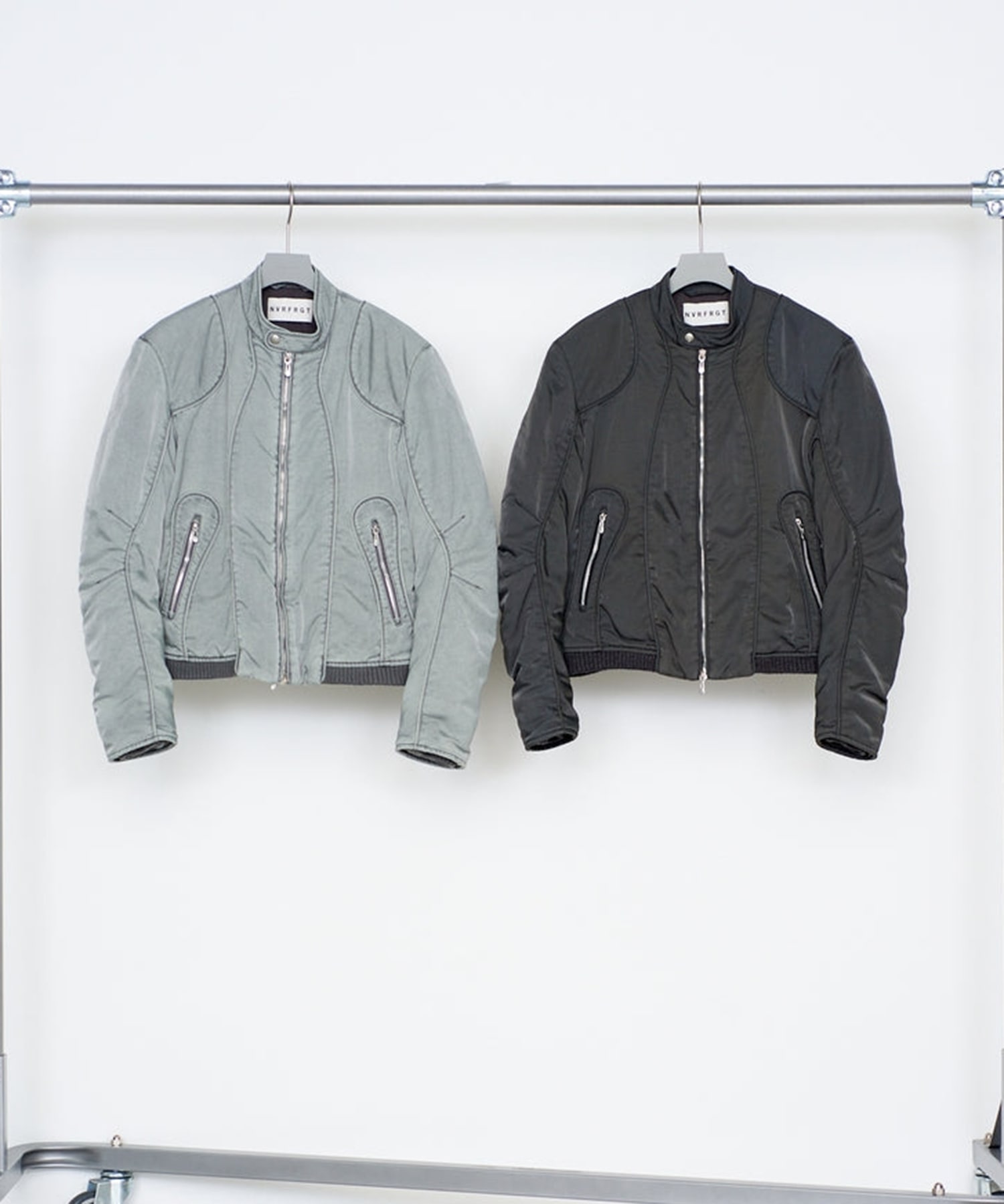 PANELLED PADDED MOTO JACKET NVRFRGT