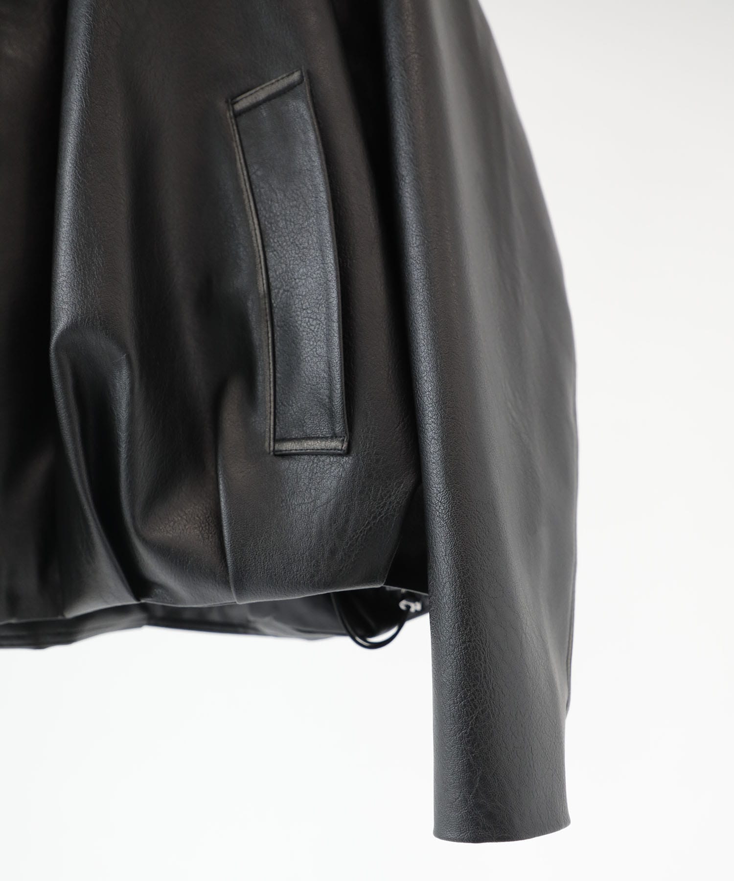 balloon blouson vintage faux leather(1 BLACK): CONZ: MENS｜CONZ
