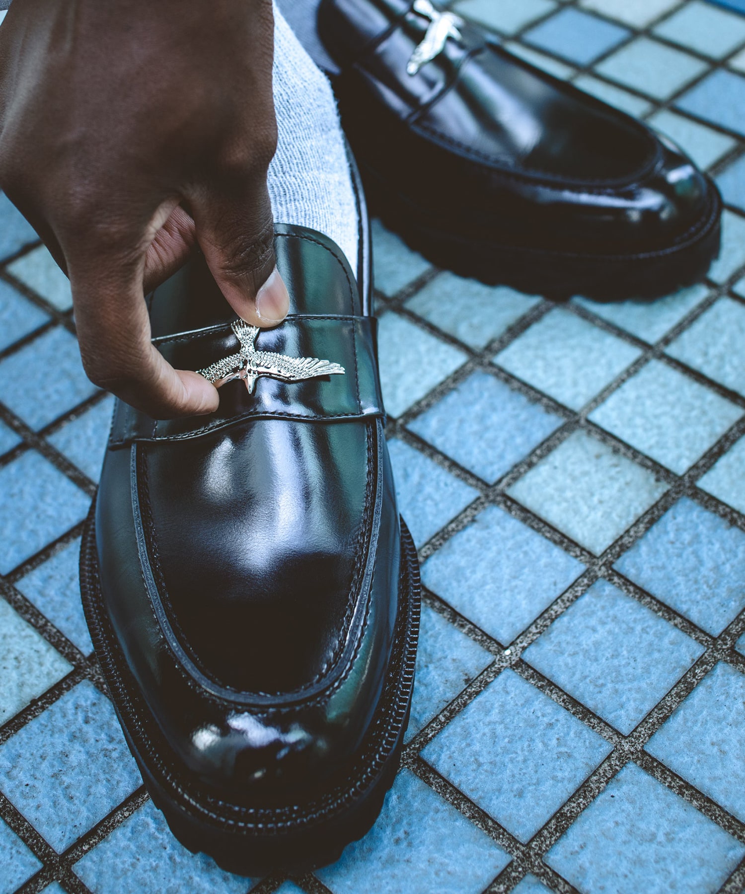 NEW CLASSIC COIN LOAFERS　BLACK The Kenford FINESHOES