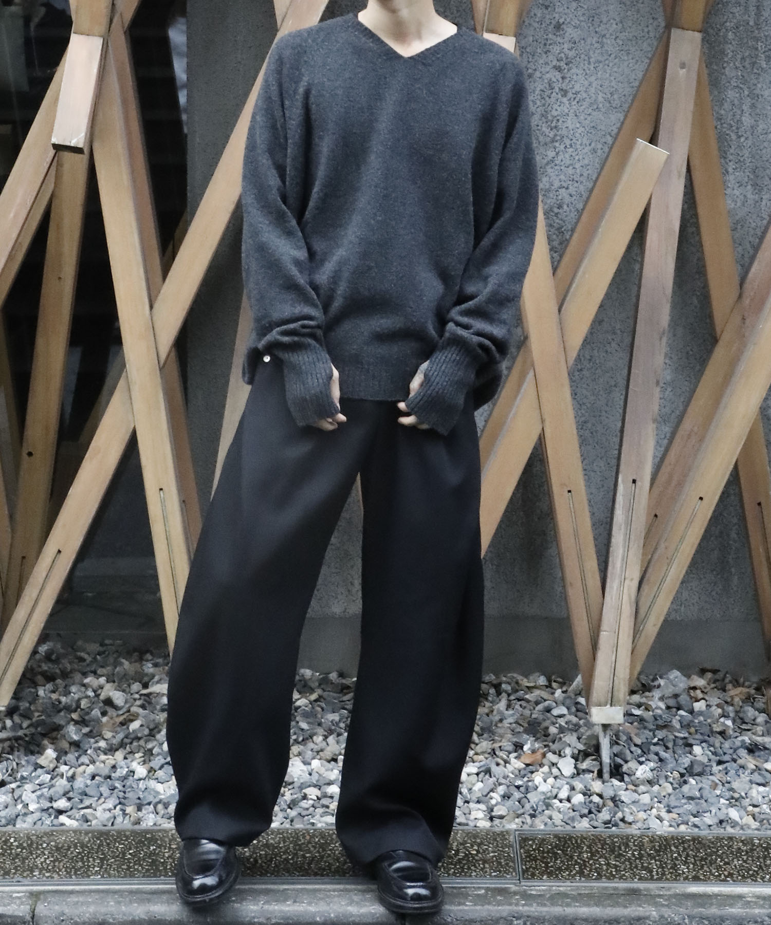 別注 Whole Garment V-Neck Wool/Cashmere/Silk superNova.