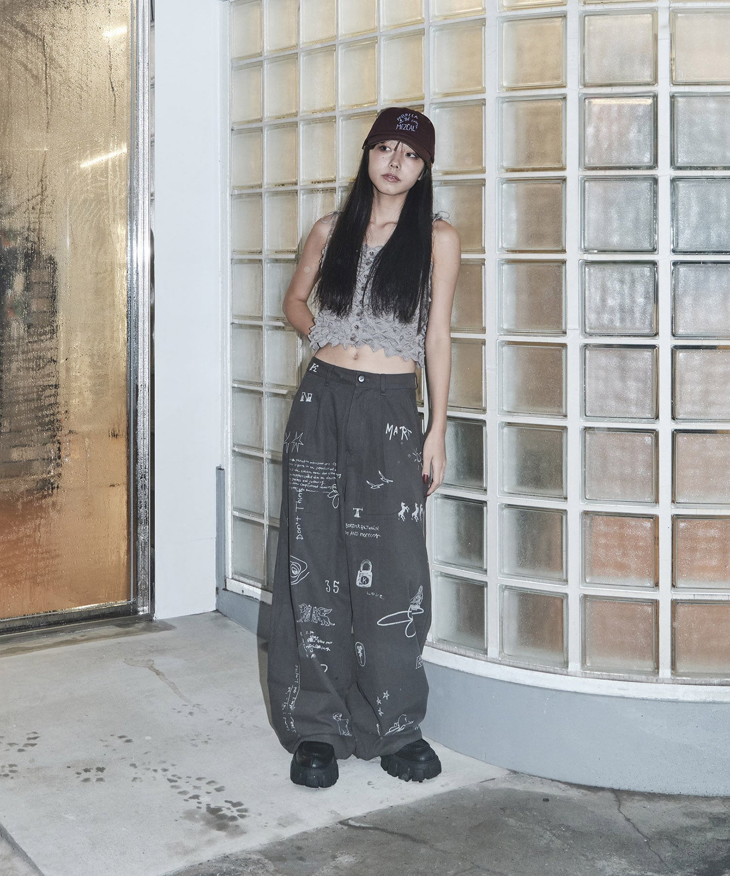 別注 high waist tattoo pants Knuth Marf