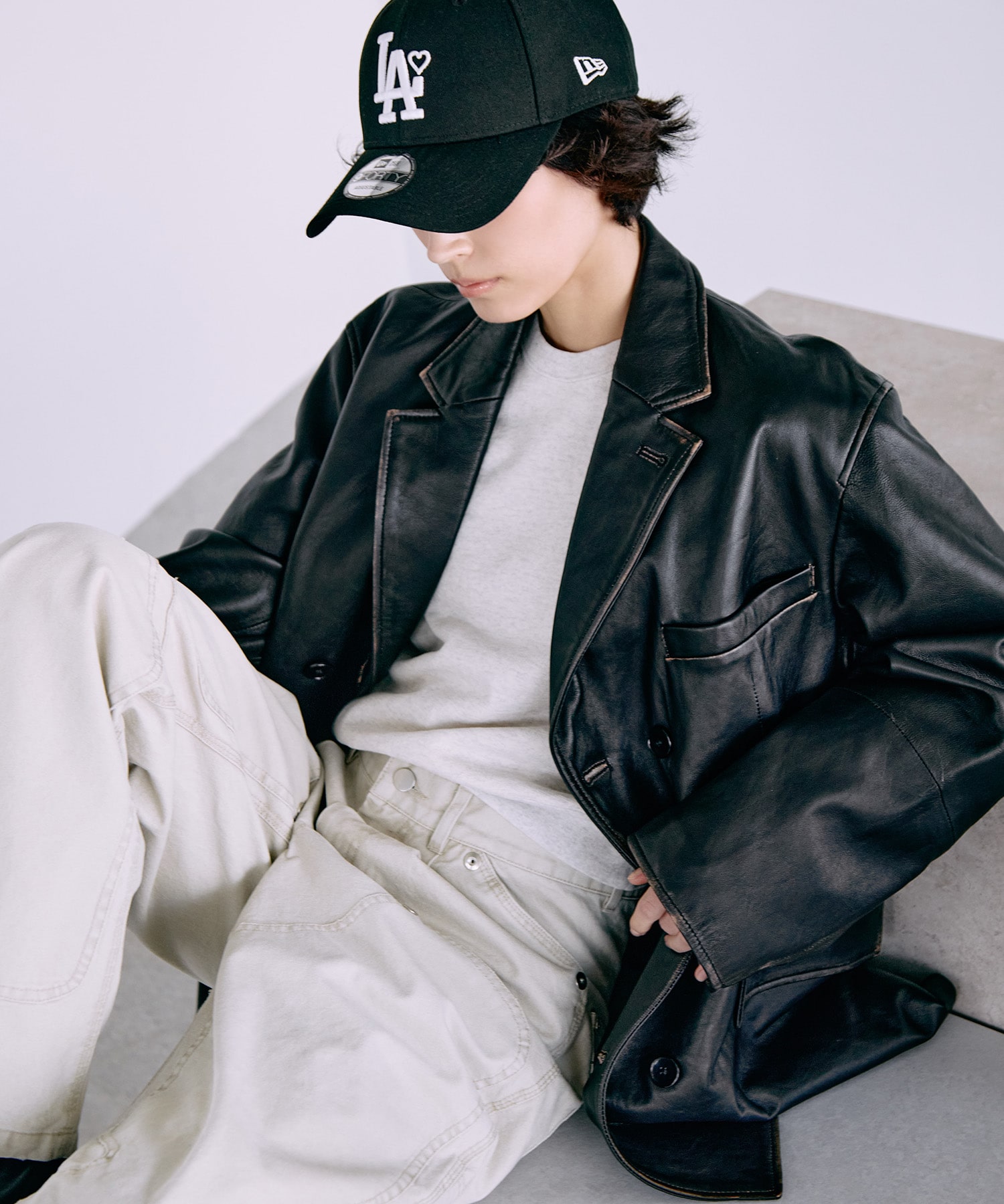 BASICKS×DUCK DOUBLE KNEE CURVED LEG PANTS BASICKS