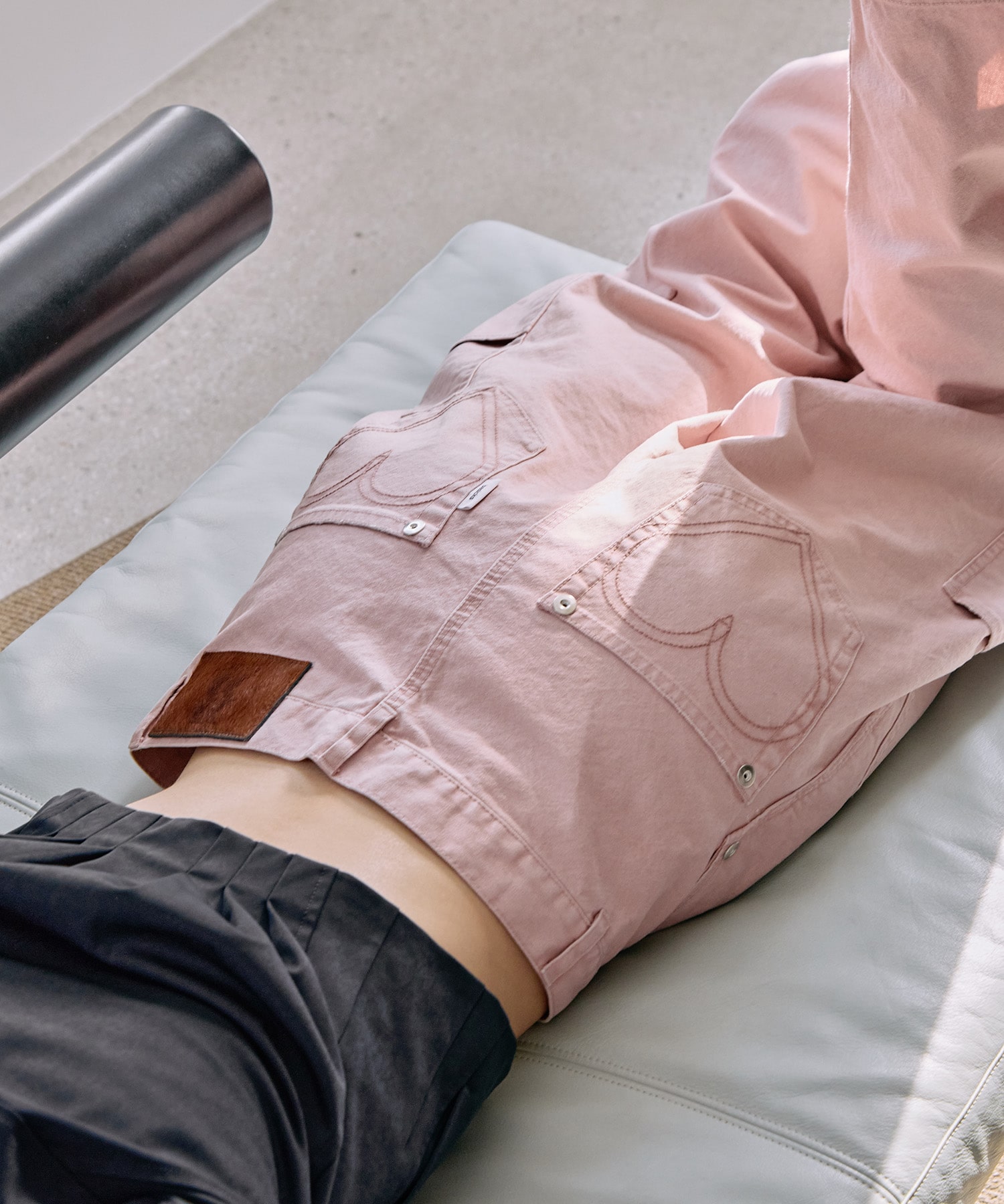 BASICKS×DUCK DOUBLE KNEE CURVED LEG PANTS BASICKS