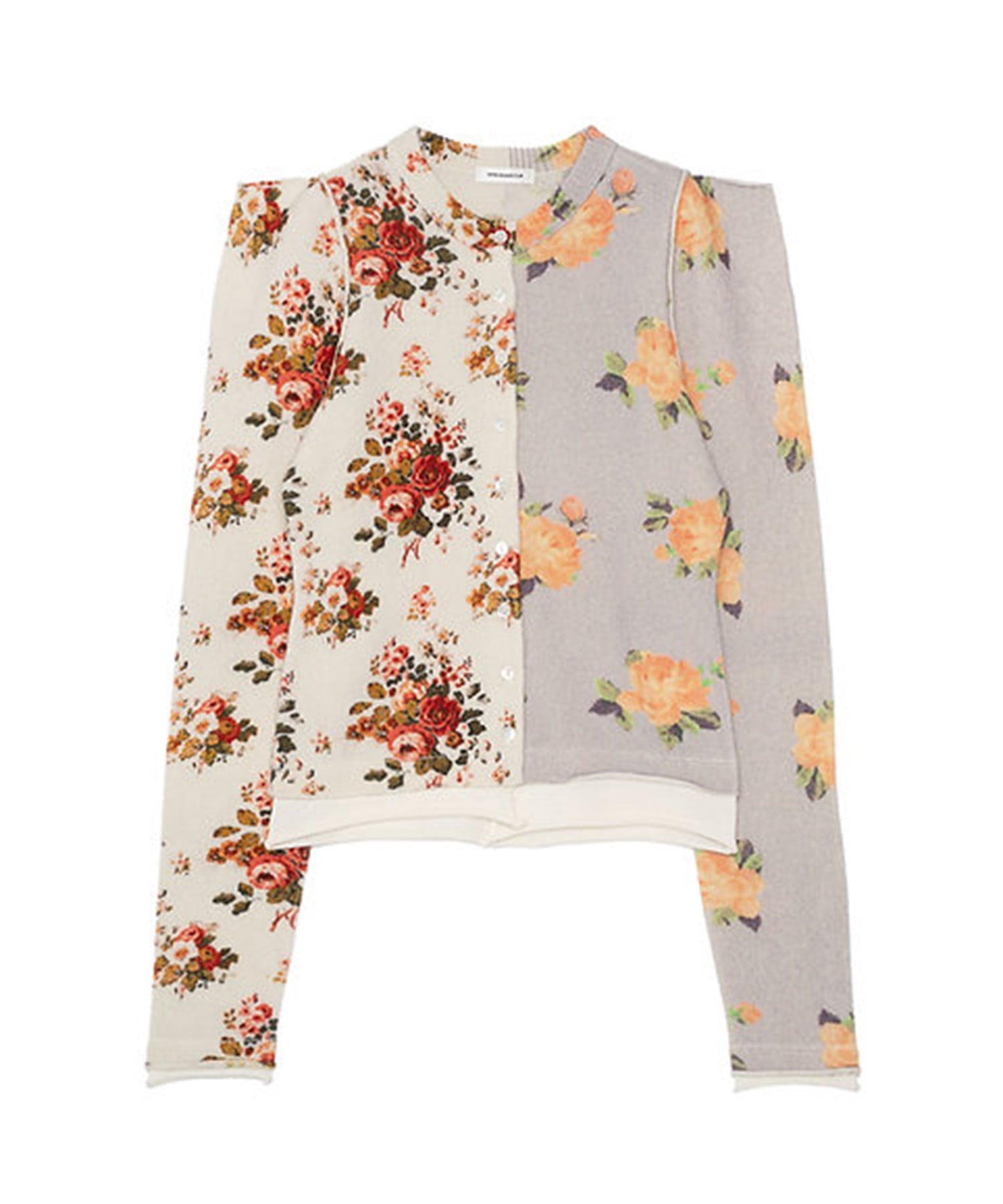 dual-tone bloom cardigan OPEN SESAME CLUB