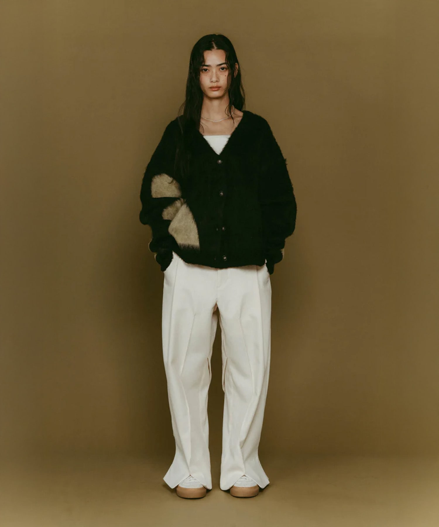 accent mohair cardigan(unisex) Knuth Marf