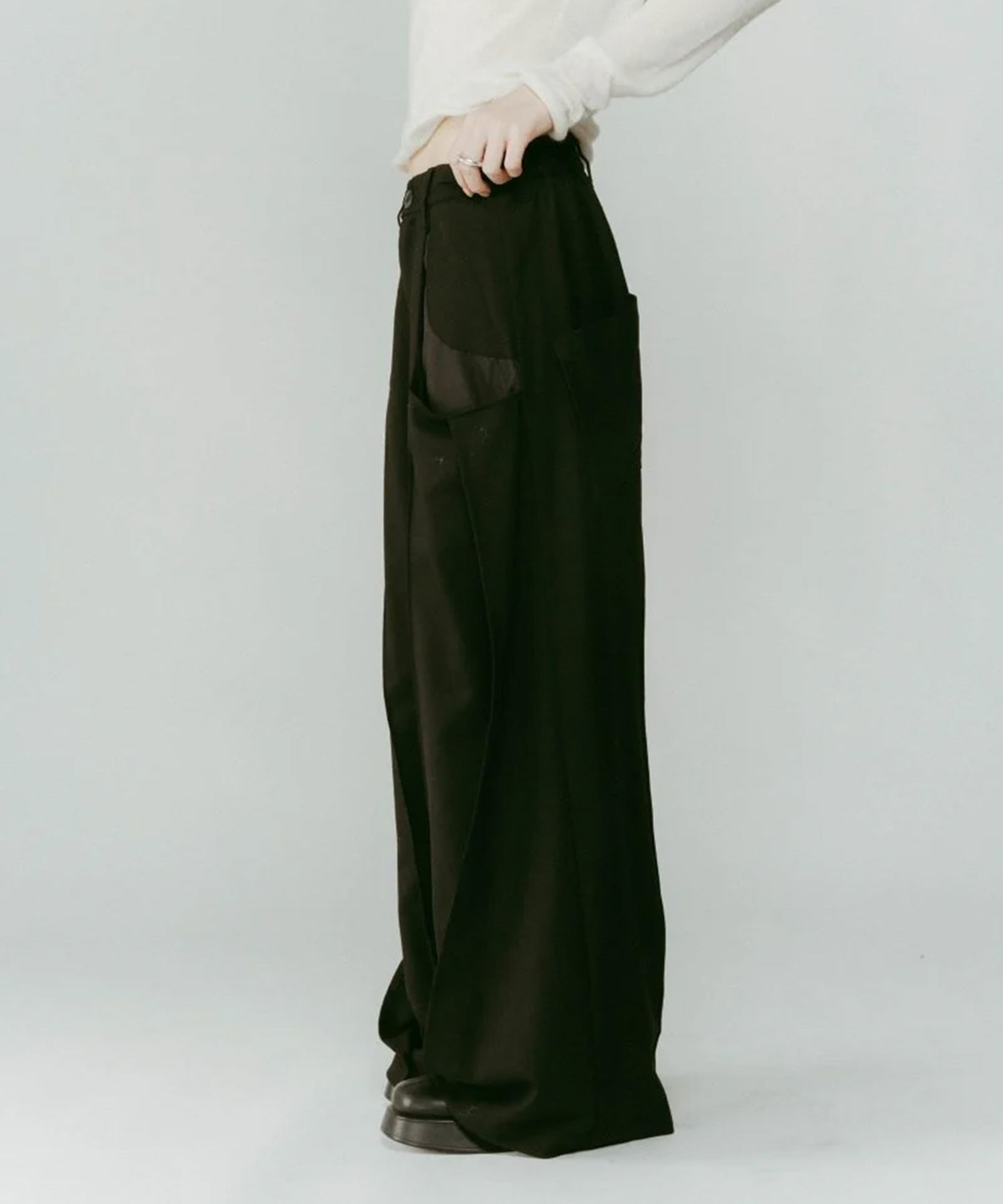 pierced drape pants(unisex) Knuth Marf