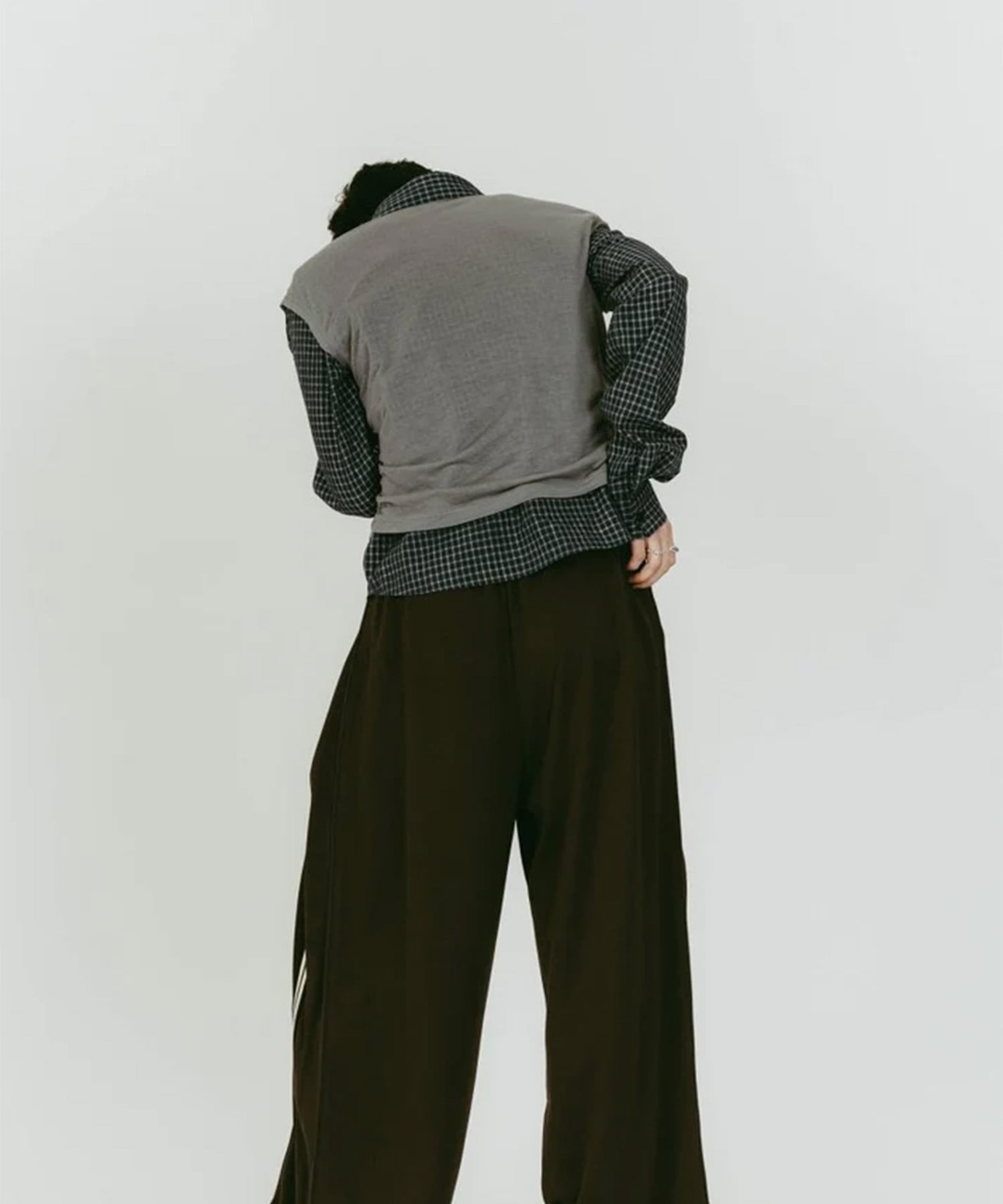 2-piece layered compact shirt/bluecharcoal Knuth Marf