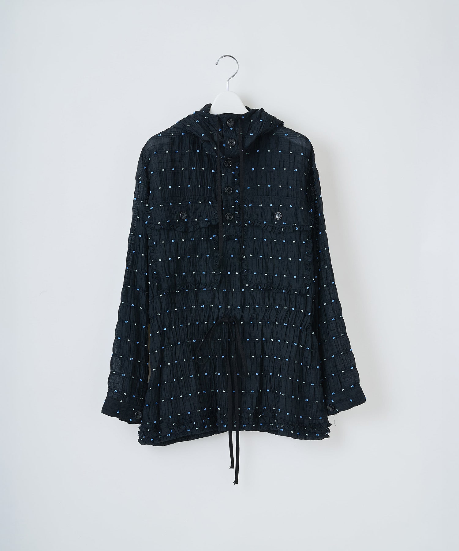 Original jacquard anorak hoodie naokitomizuka