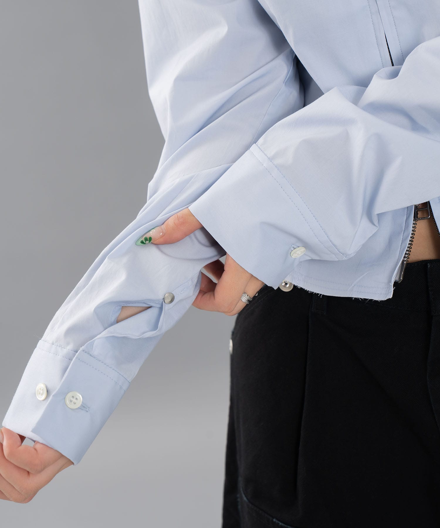 fitted zip up shirt CONZ
