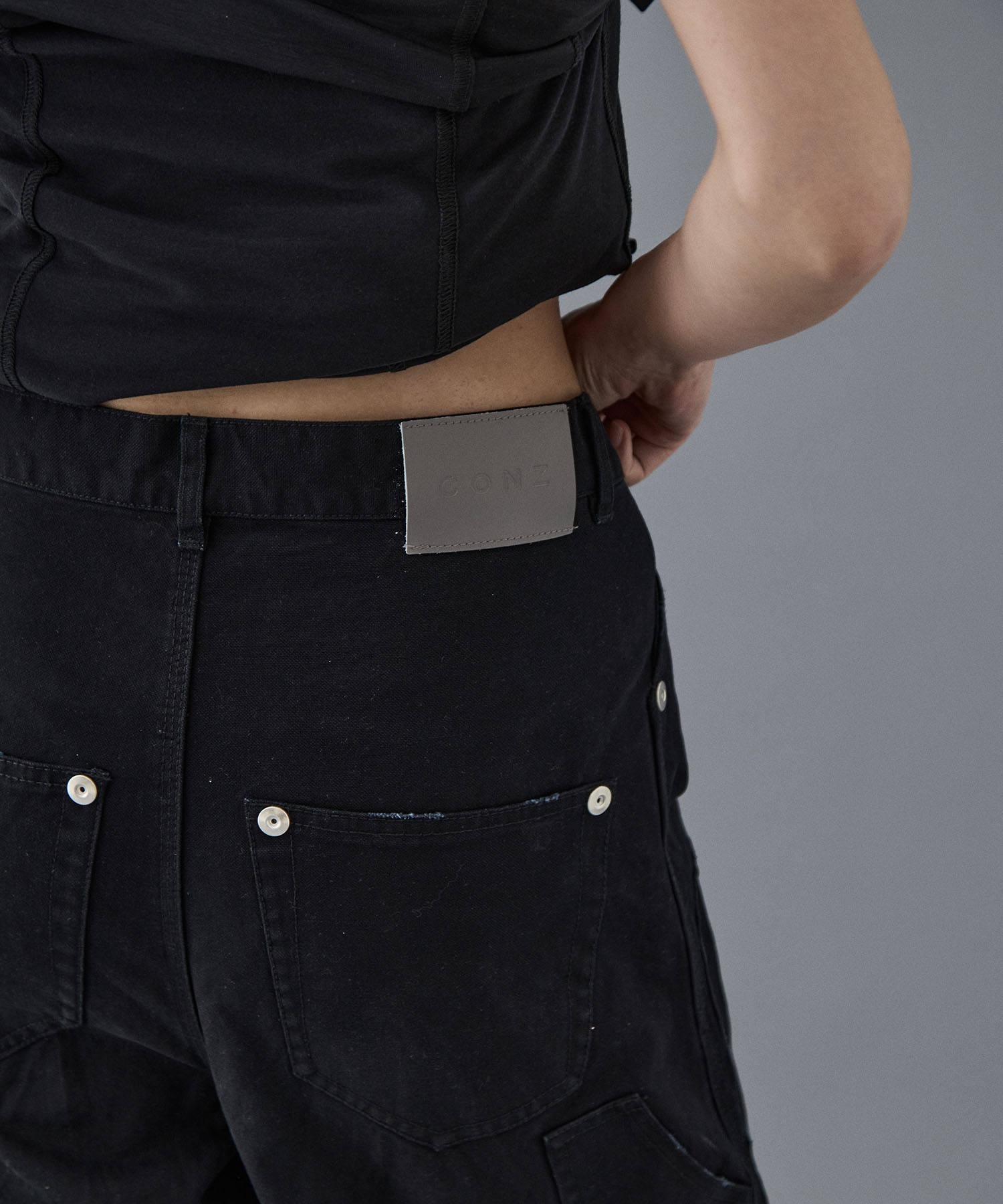 duck double knee curved leg pants CONZ