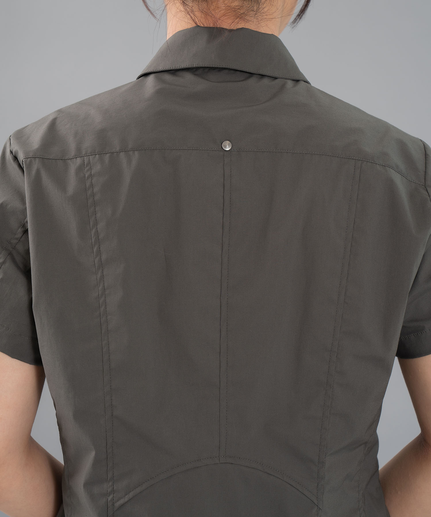 fitted zip up shirt short sleeve CONZ