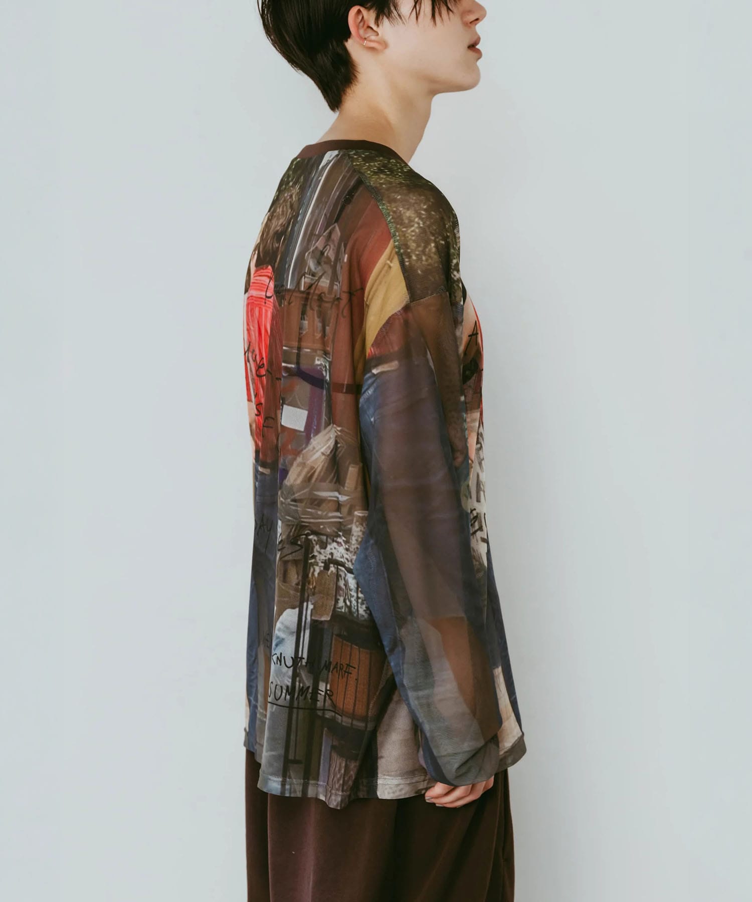 oji sheer long-sleeve tee(unisex) Knuth Marf