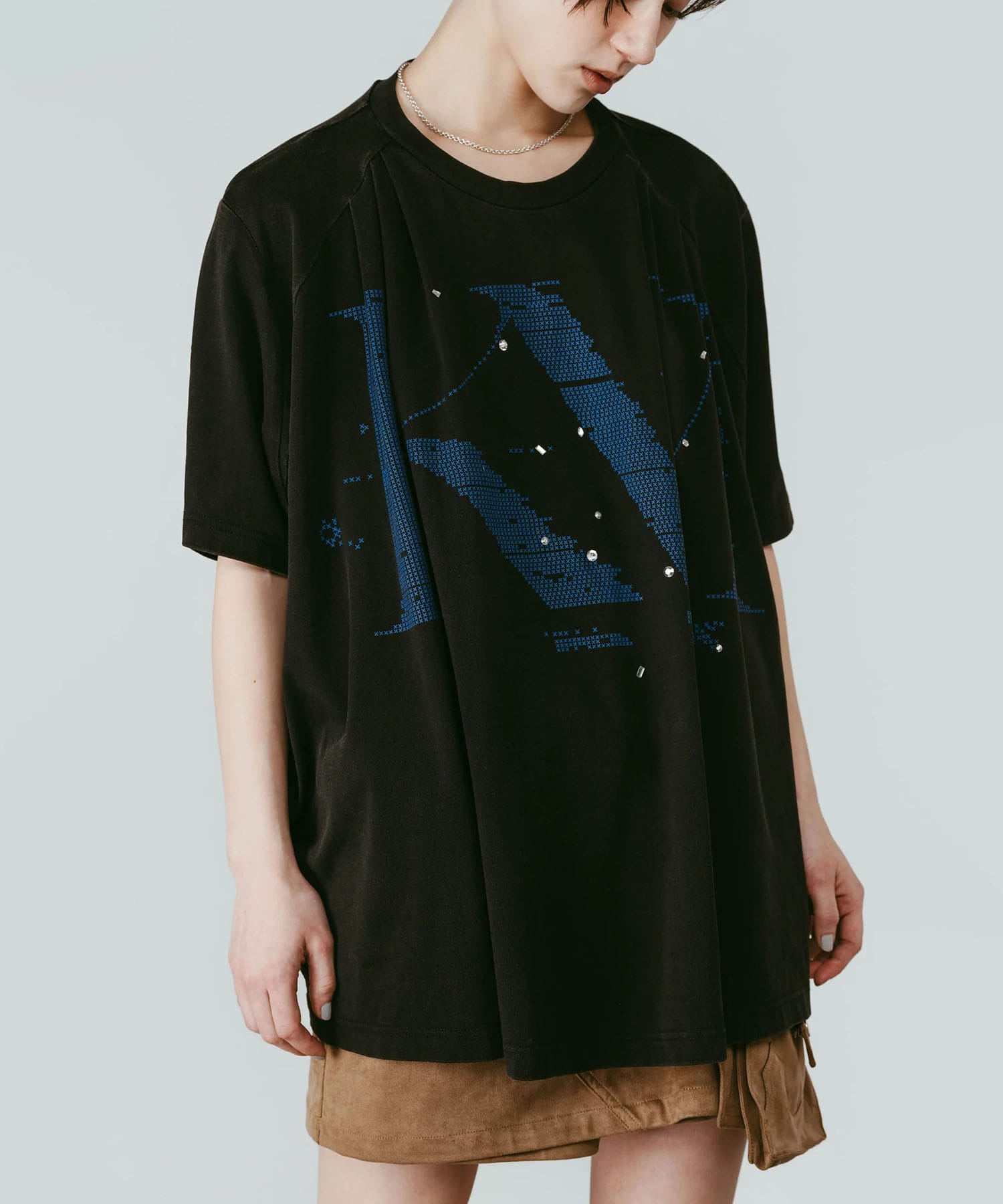 tuck detail oversized tee(unisex) Knuth Marf