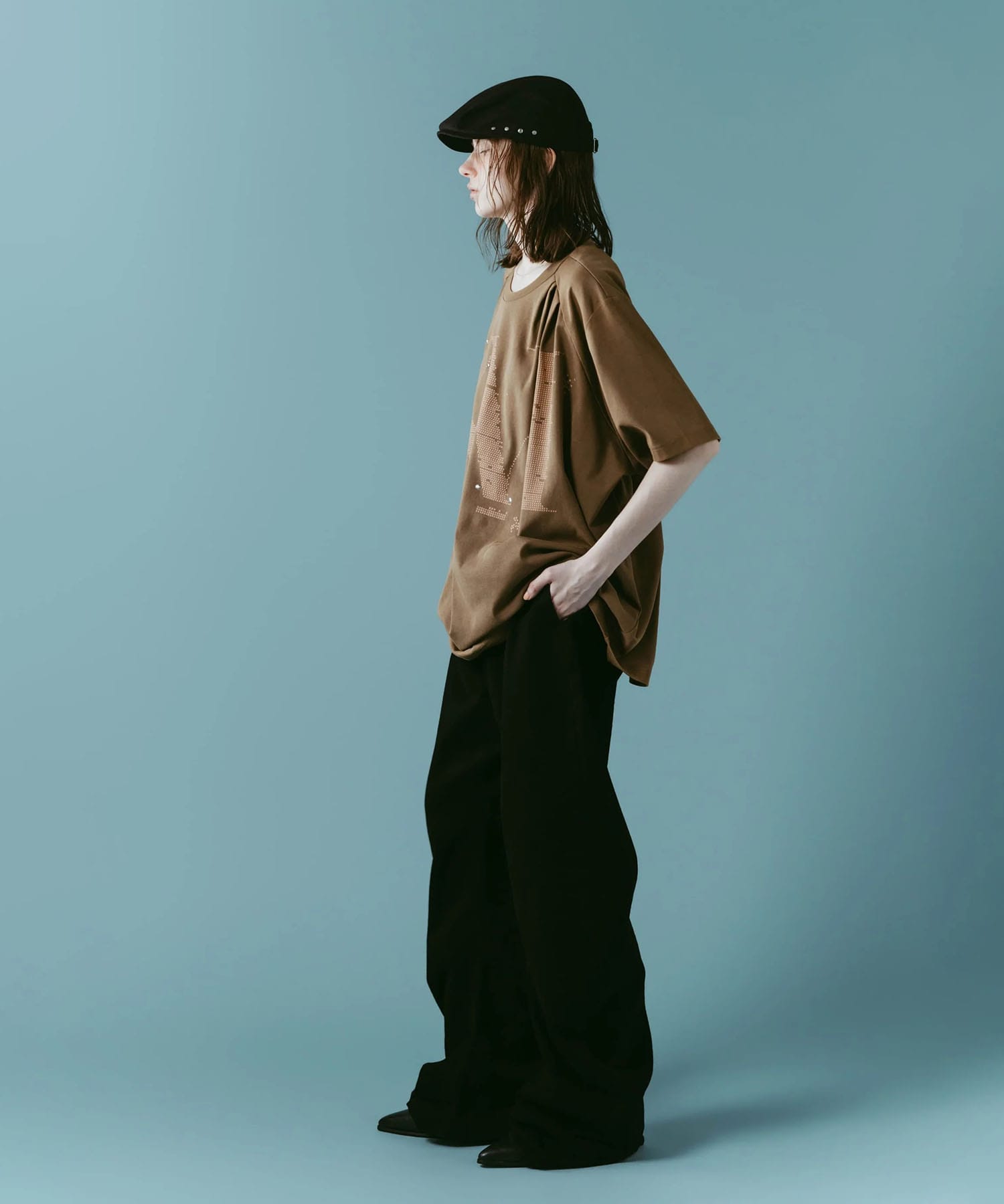 tuck detail oversized tee(unisex) Knuth Marf