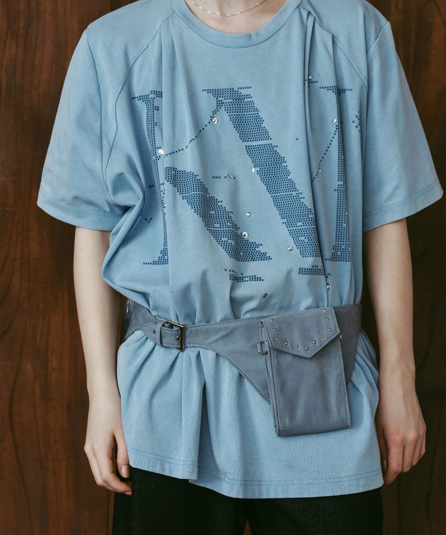 tuck detail oversized tee(unisex) Knuth Marf