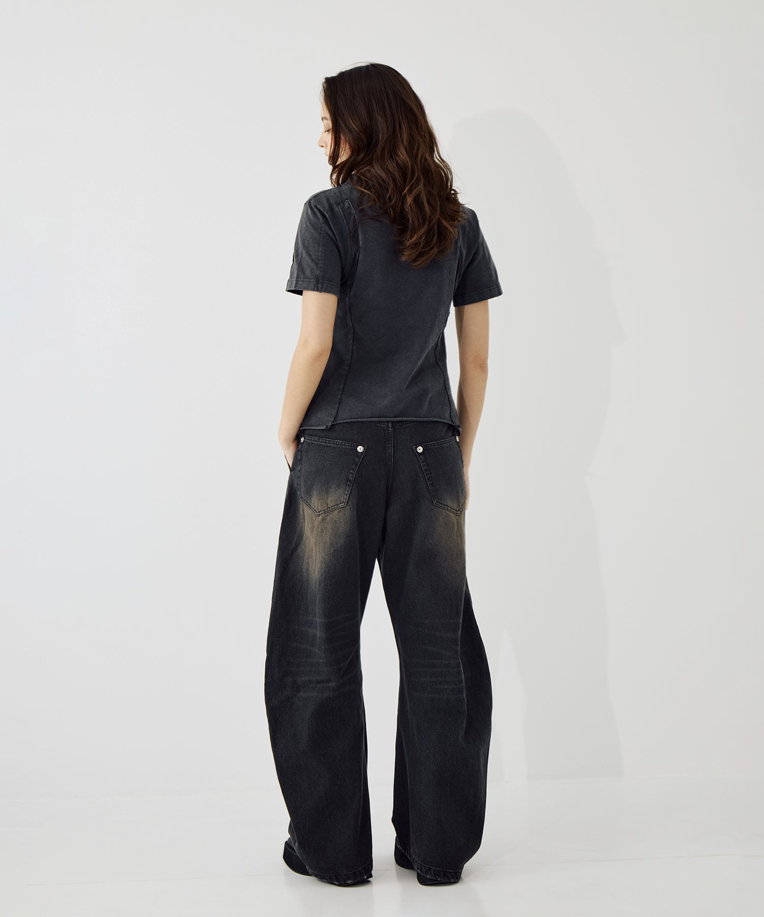 cut out slim T-shirt CONZ