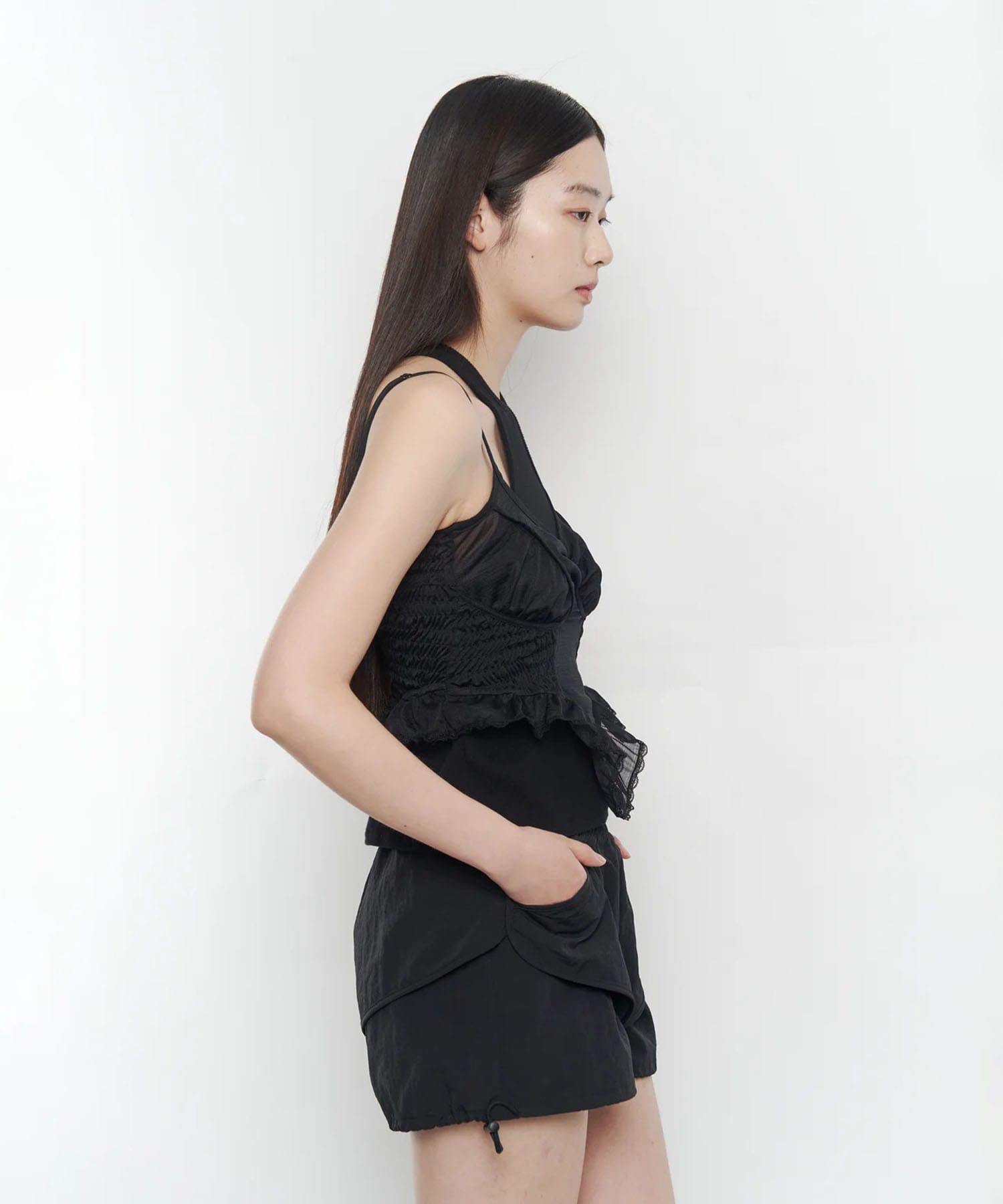 NYLON PUFFY SHORTS POOLDE