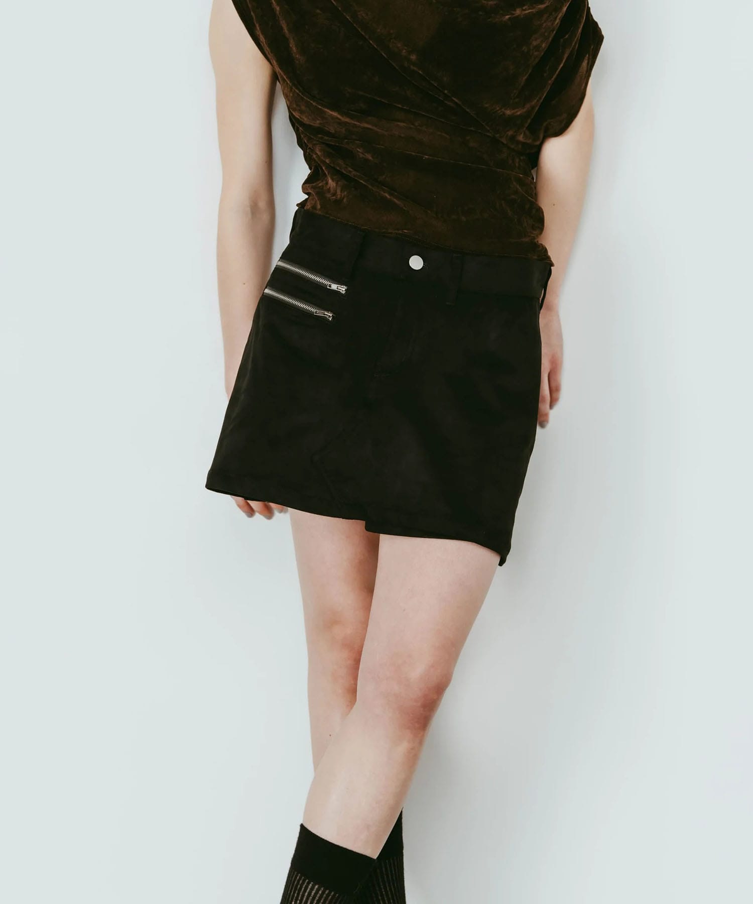 layered suede skort Knuth Marf