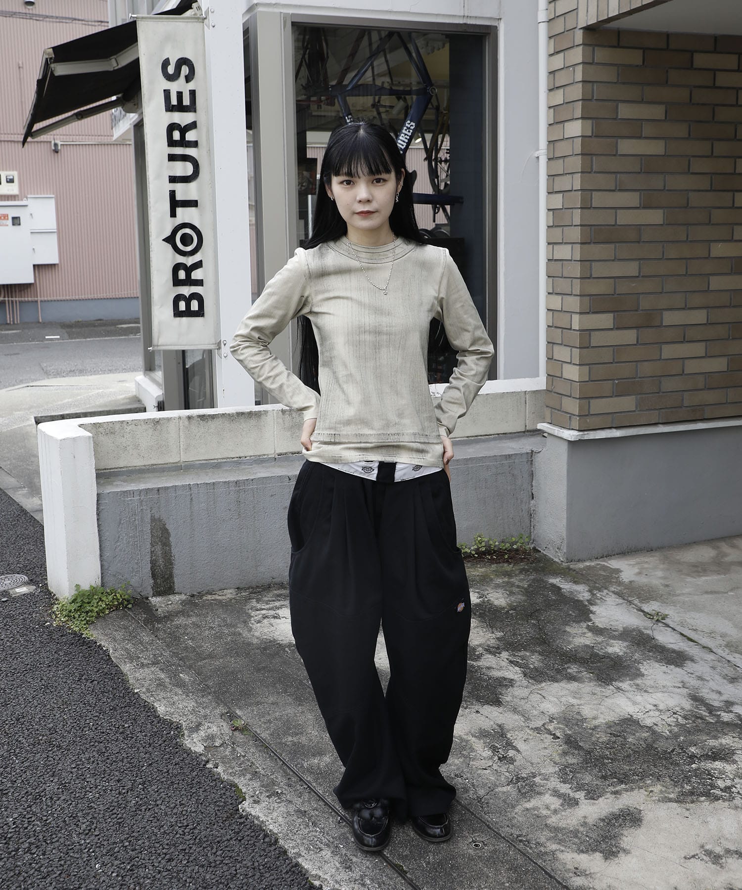 hand paint layered long sleeve tee CONZ