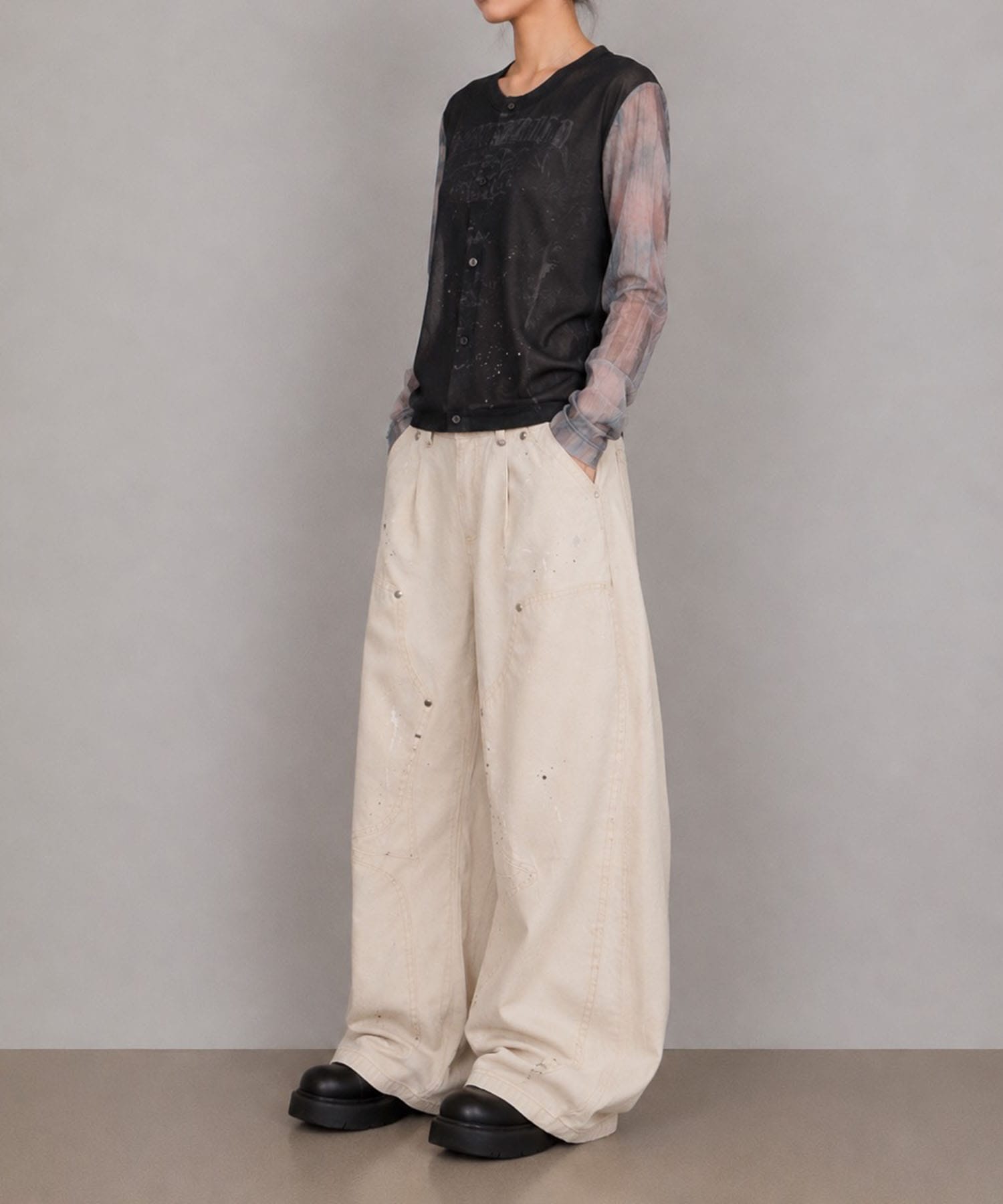 ANGEL DIAGRAM LAYERED CARDIGAN MASU