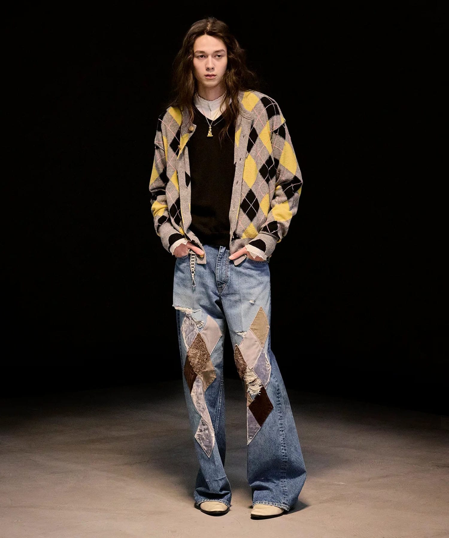 DIAMOND SCRAPED CARDIGAN MASU