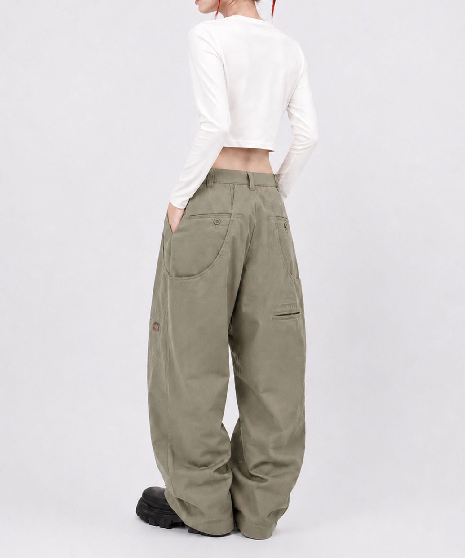 Dickies×NVRFRGT DOUBLE KNEE CURVED LEG UTILITY WORK PANTS NVRFRGT