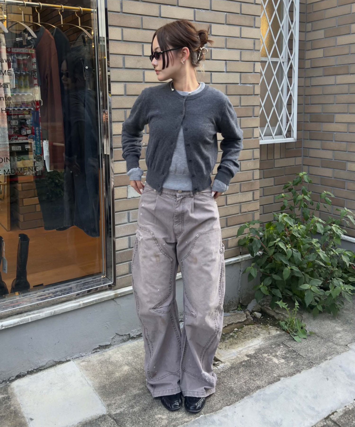 KOWGA×duck double knee curved pants CONZ