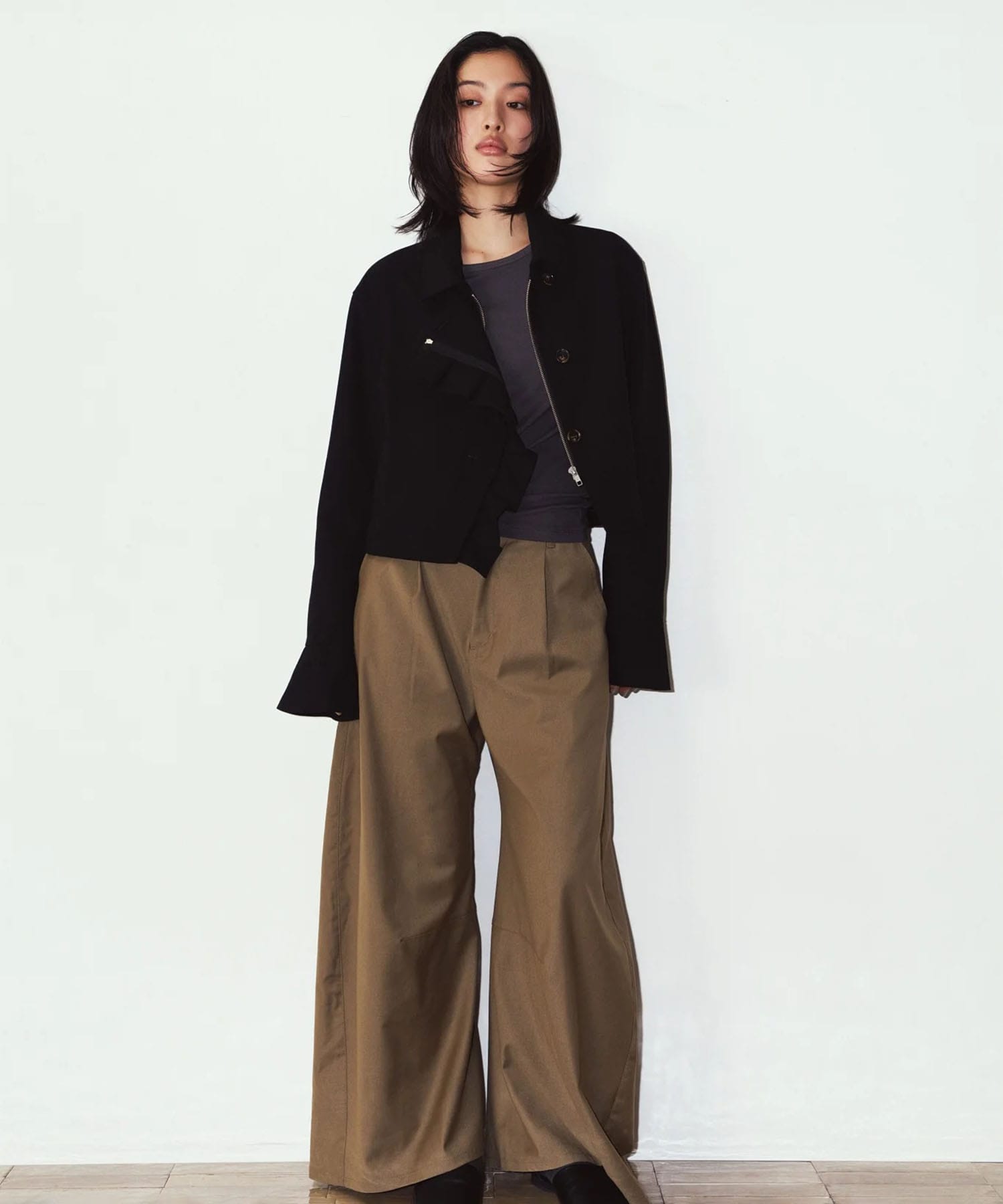 2way cropped frill jacket Knuth Marf