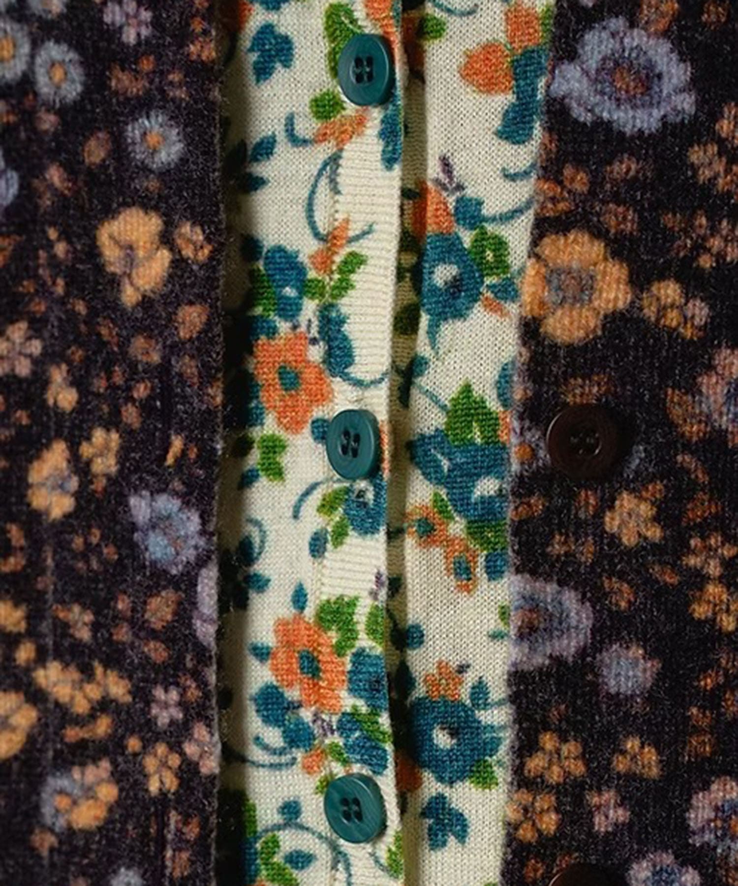 Layered  Pattern Cardigan OPEN SESAME CLUB