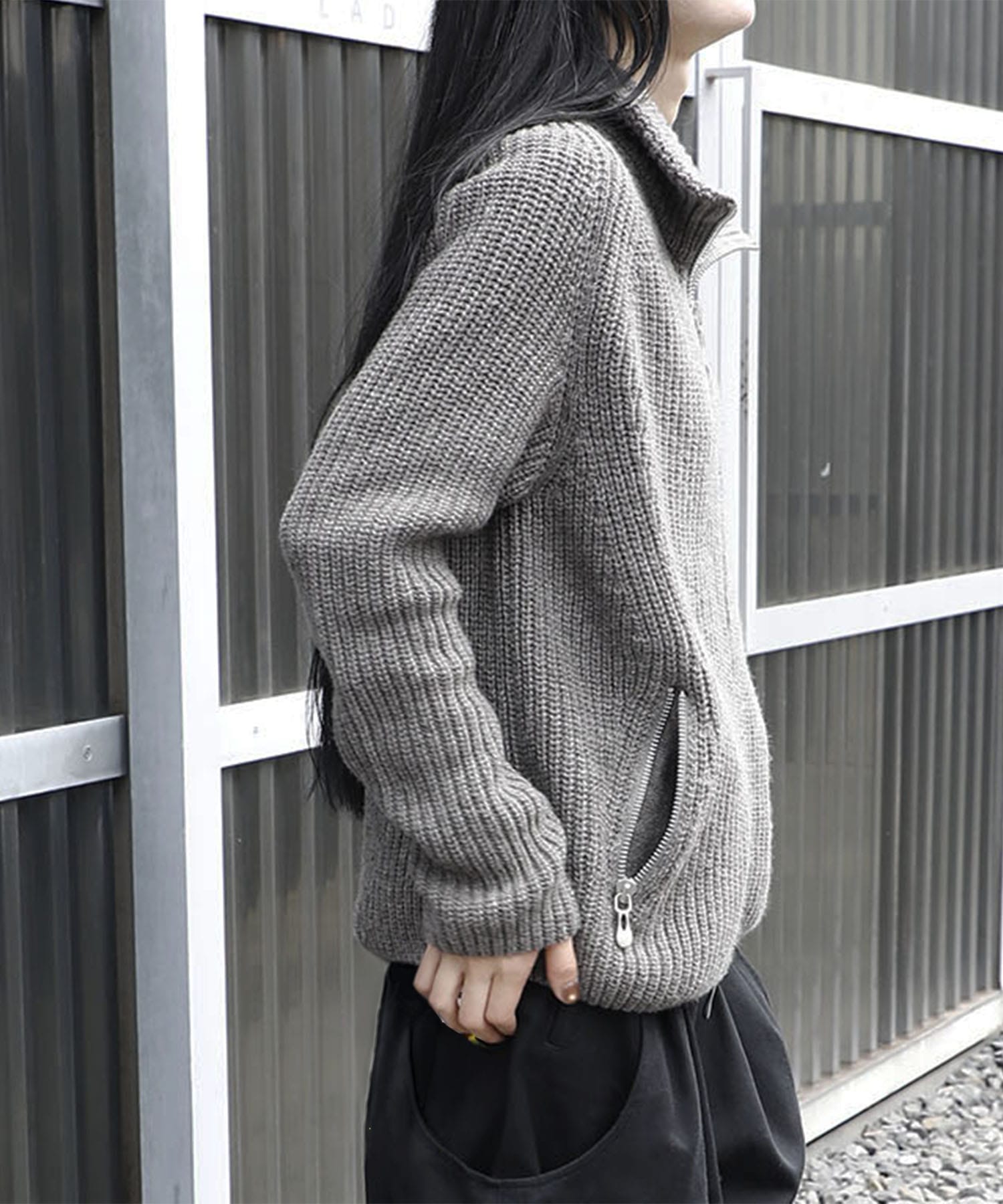 DRIVERS ZIP UP SWEATER NVRFRGT