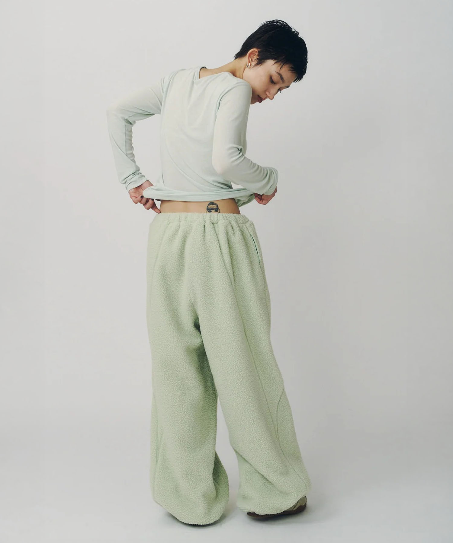 switching boa pants(unisex)/l mint Knuth Marf