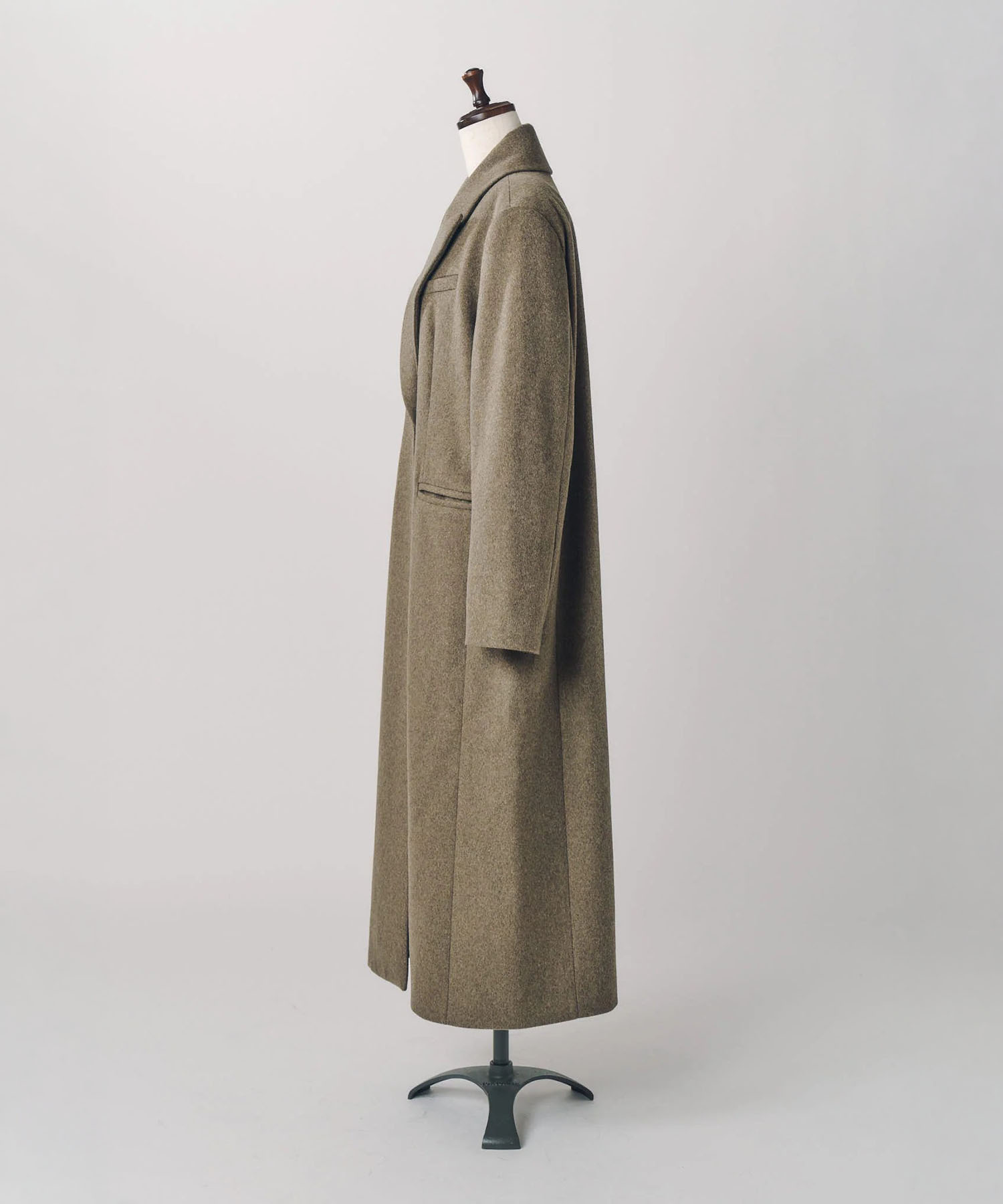 single-breasted long coat/navy Knuth Marf