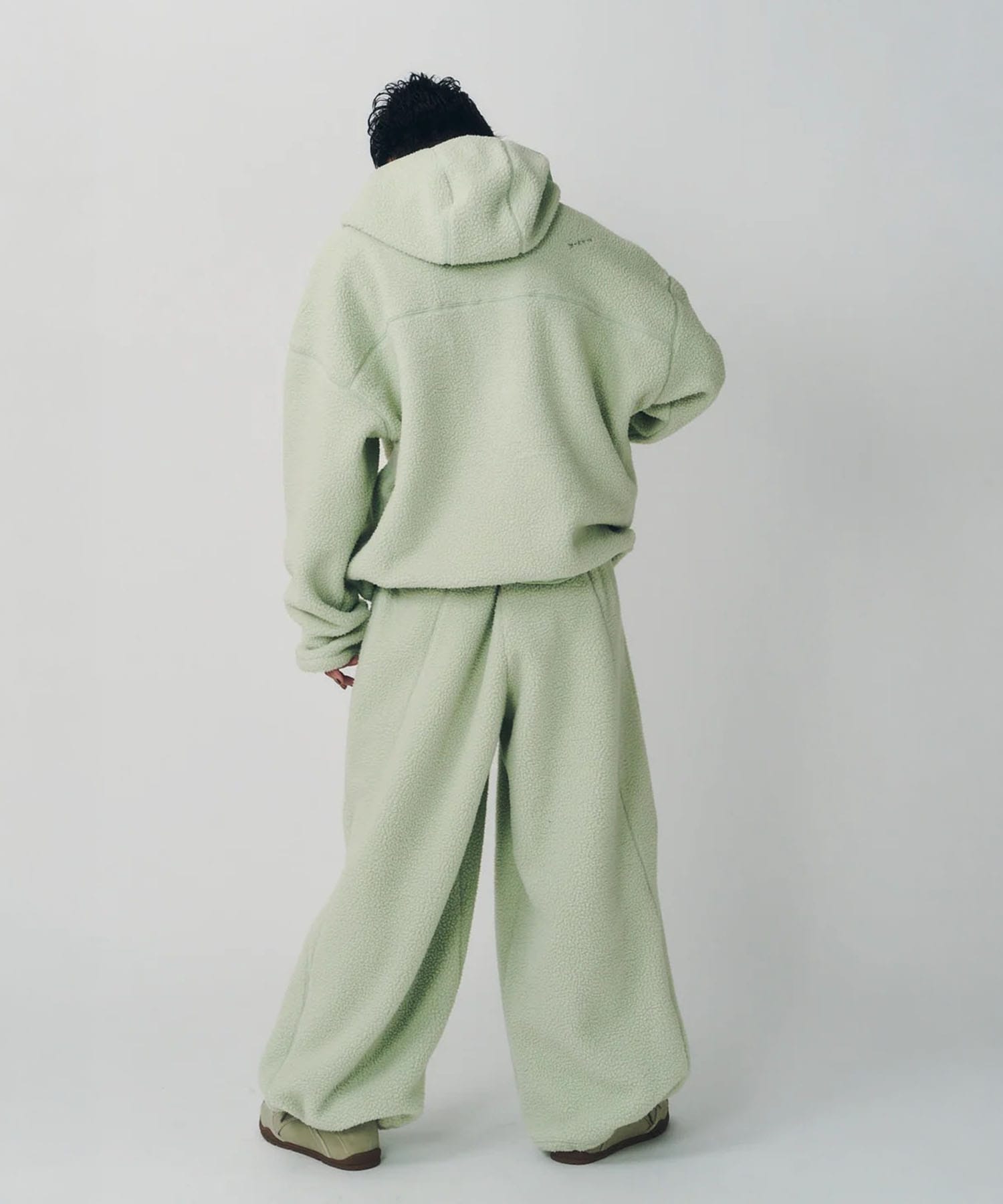 curved zip boa hoodie(unisex) Knuth Marf